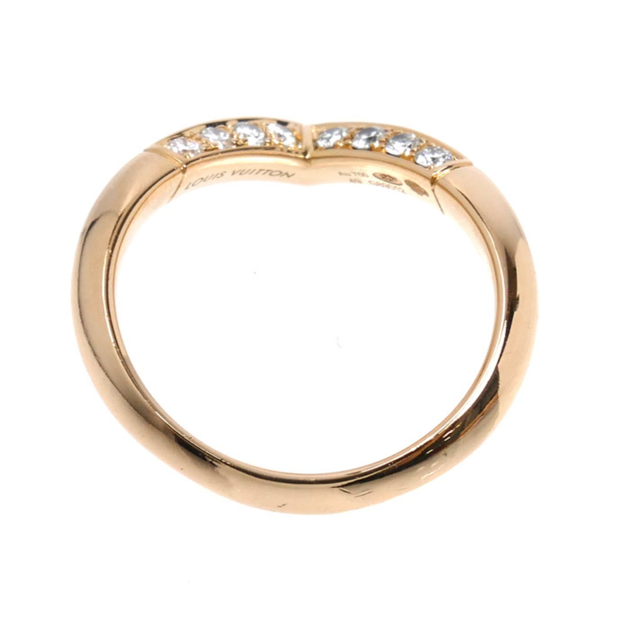 Louis Vuitton LOUIS VUITTON 18KPG Pink Gold Ring Q9Y46C with Diamonds, 49g, 3.4g, Women's Size ONE SIZE - 4 Thumbnail