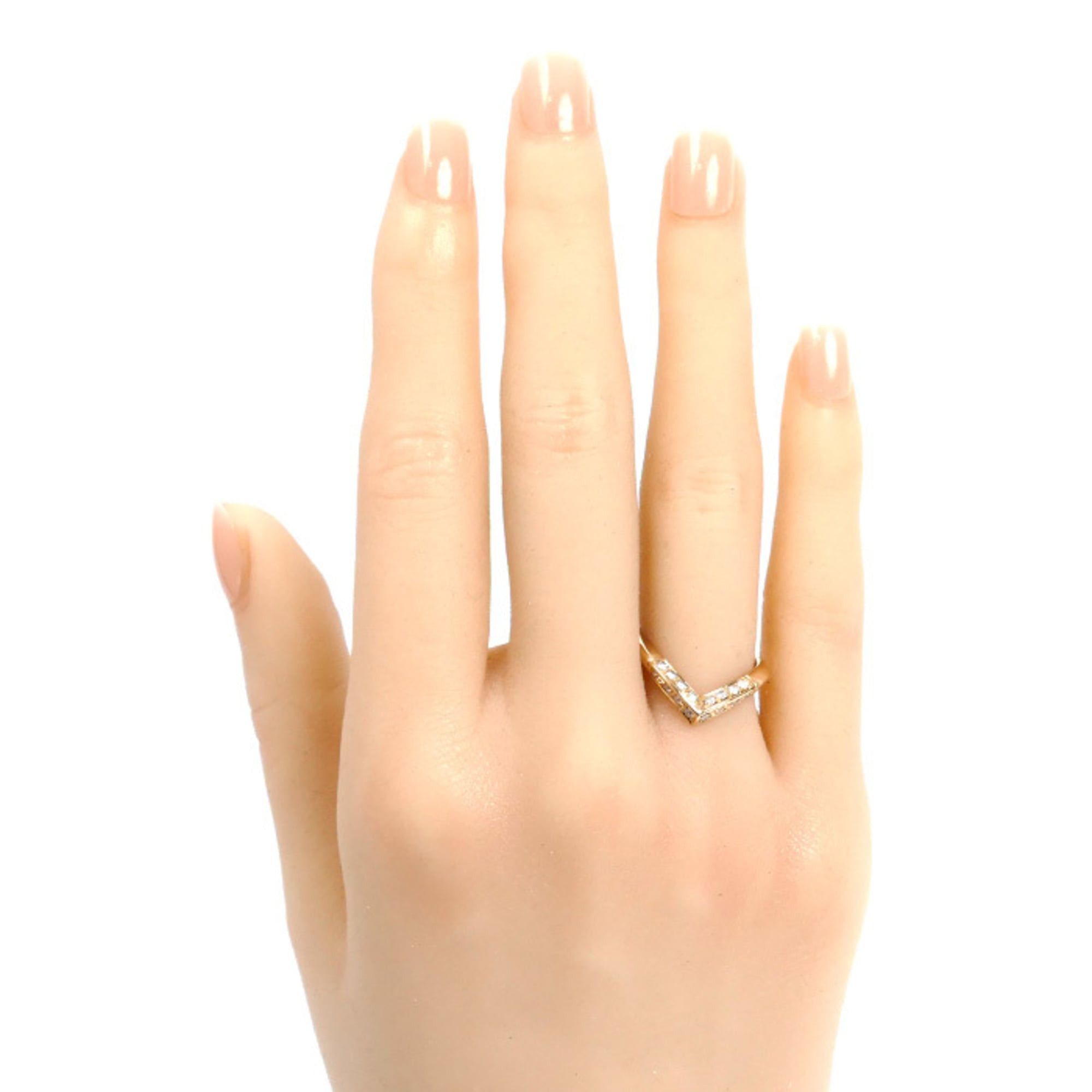 Louis Vuitton LOUIS VUITTON 18KPG Pink Gold Ring Q9Y46C with Diamonds, 49g, 3.4g, Women's Size ONE SIZE - 7 Thumbnail