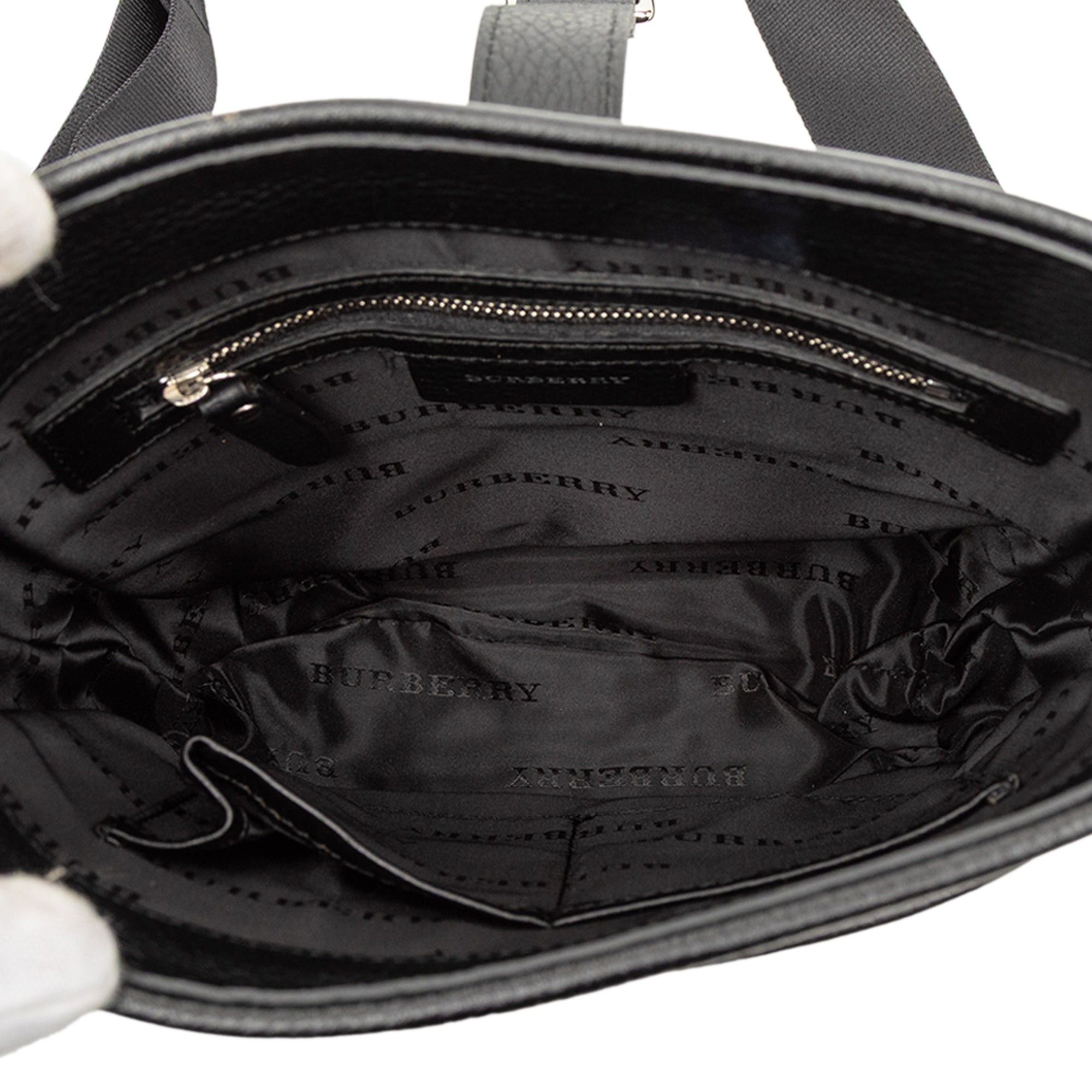 Burberry Nova Check Trimmed Canvas Crossbody Size ONE SIZE - 4 Thumbnail