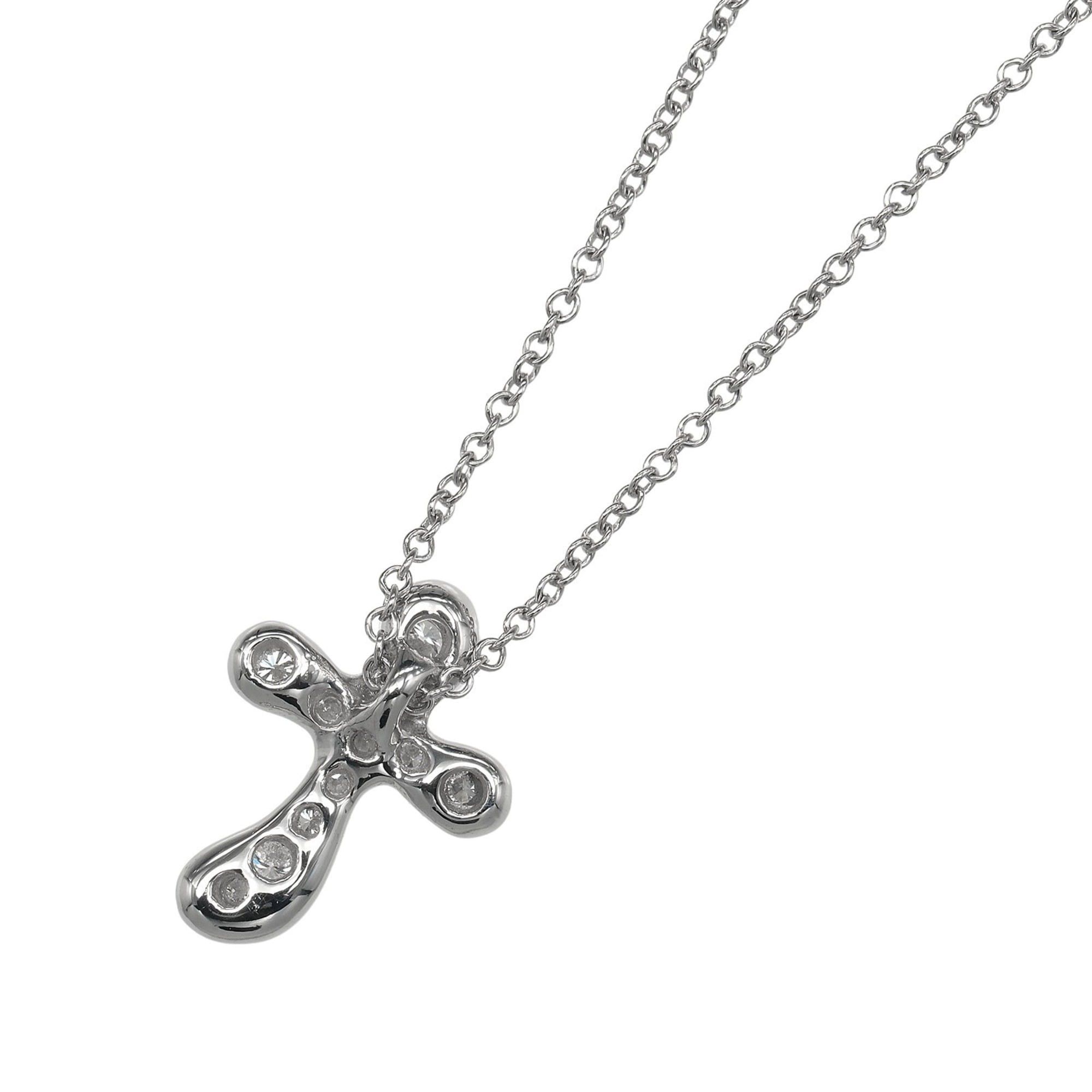 Tiffany & Co. Tiffany & Co. Dots Cross Necklace in Pt950 Platinum with Diamonds, Approx. 4.1g Size ONE SIZE - 3 Thumbnail