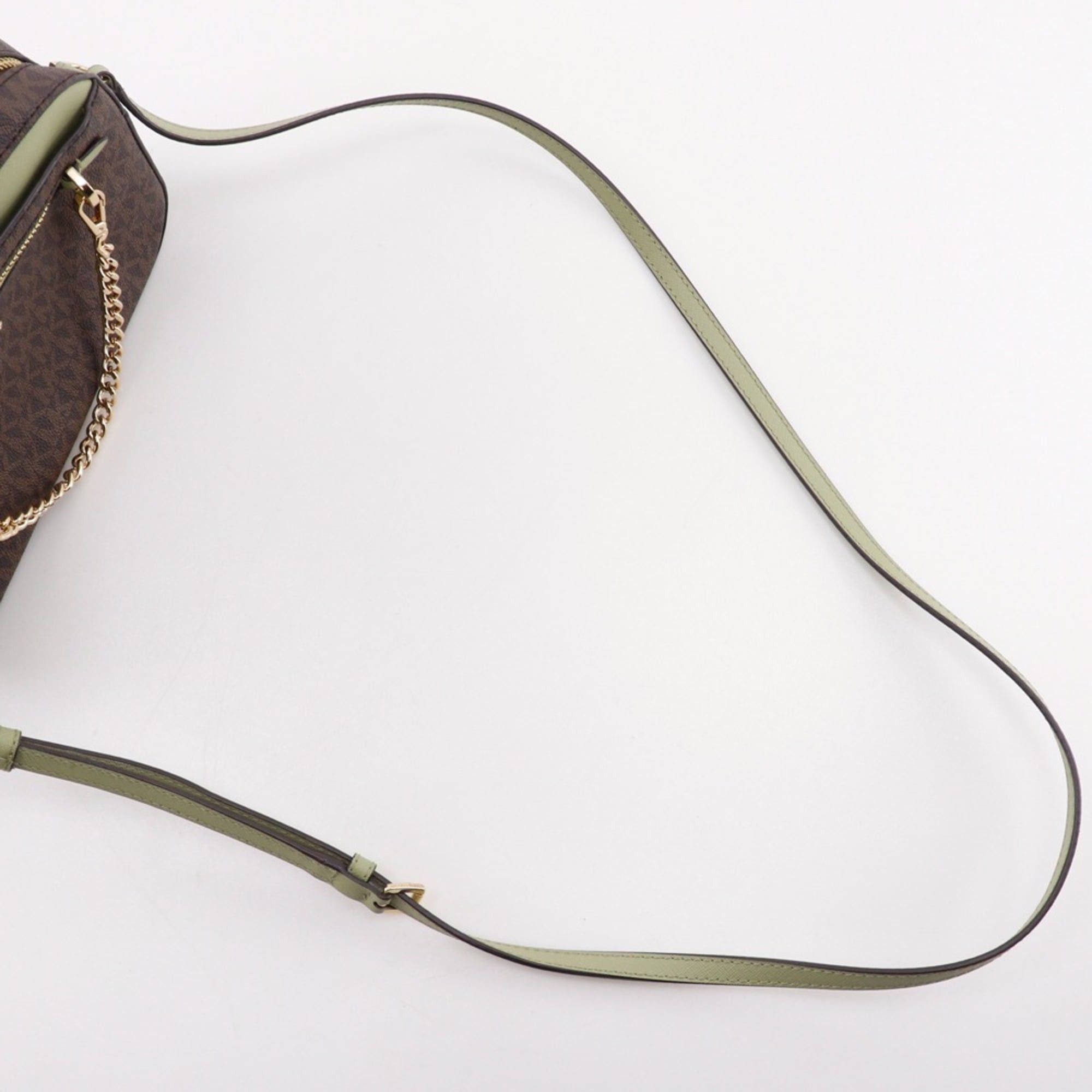 Michael Kors Michael Kors JET SET ITEM EW Zip Chain Shoulder Bag, MK Signature PVC, Brown, A5, Women's Size ONE SIZE - 14 Thumbnail