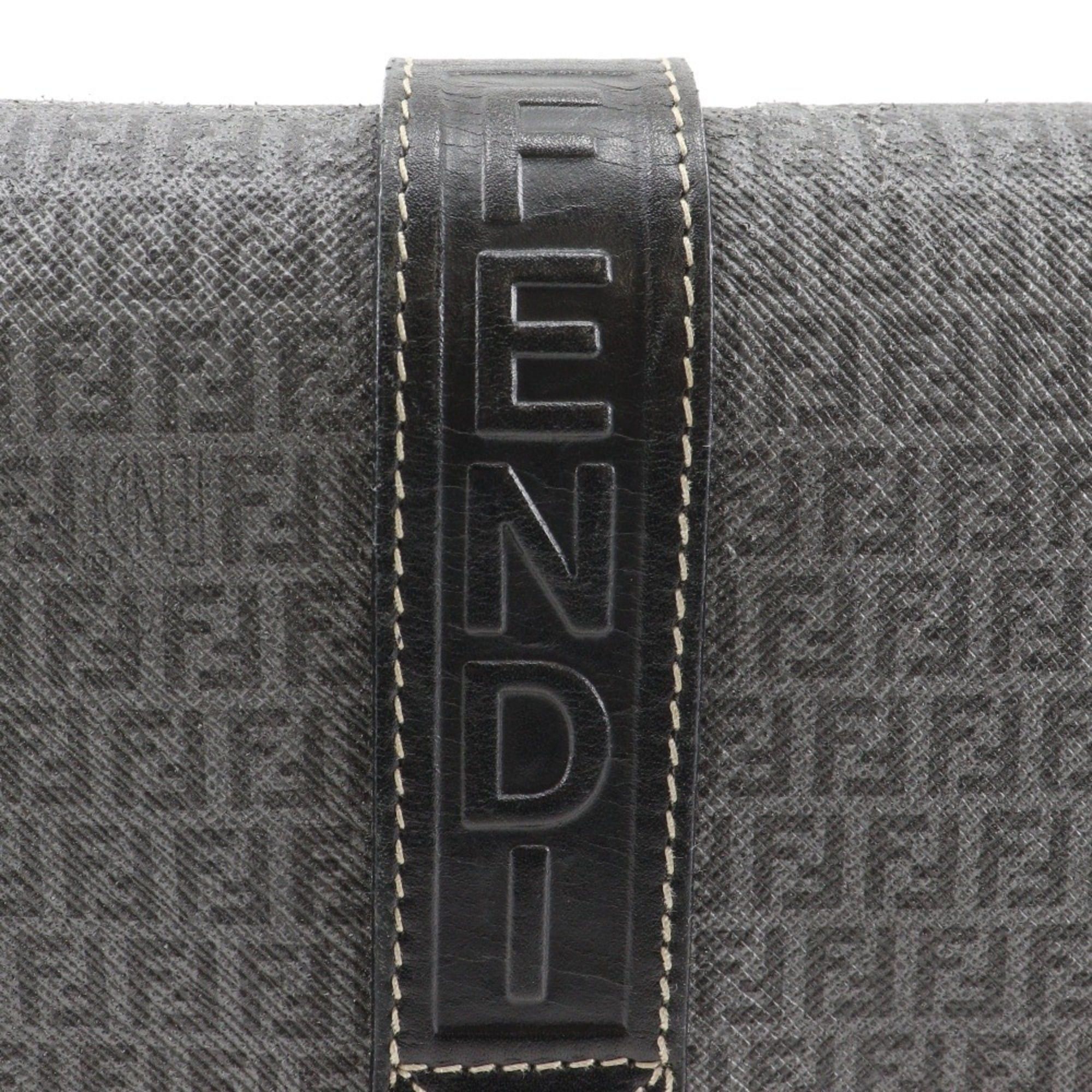 Fendi Fendi Zucchino Shoulder Bag, Pouch, Gray, PVC, Magnetic closure, Women's Size ONE SIZE - 9 Thumbnail