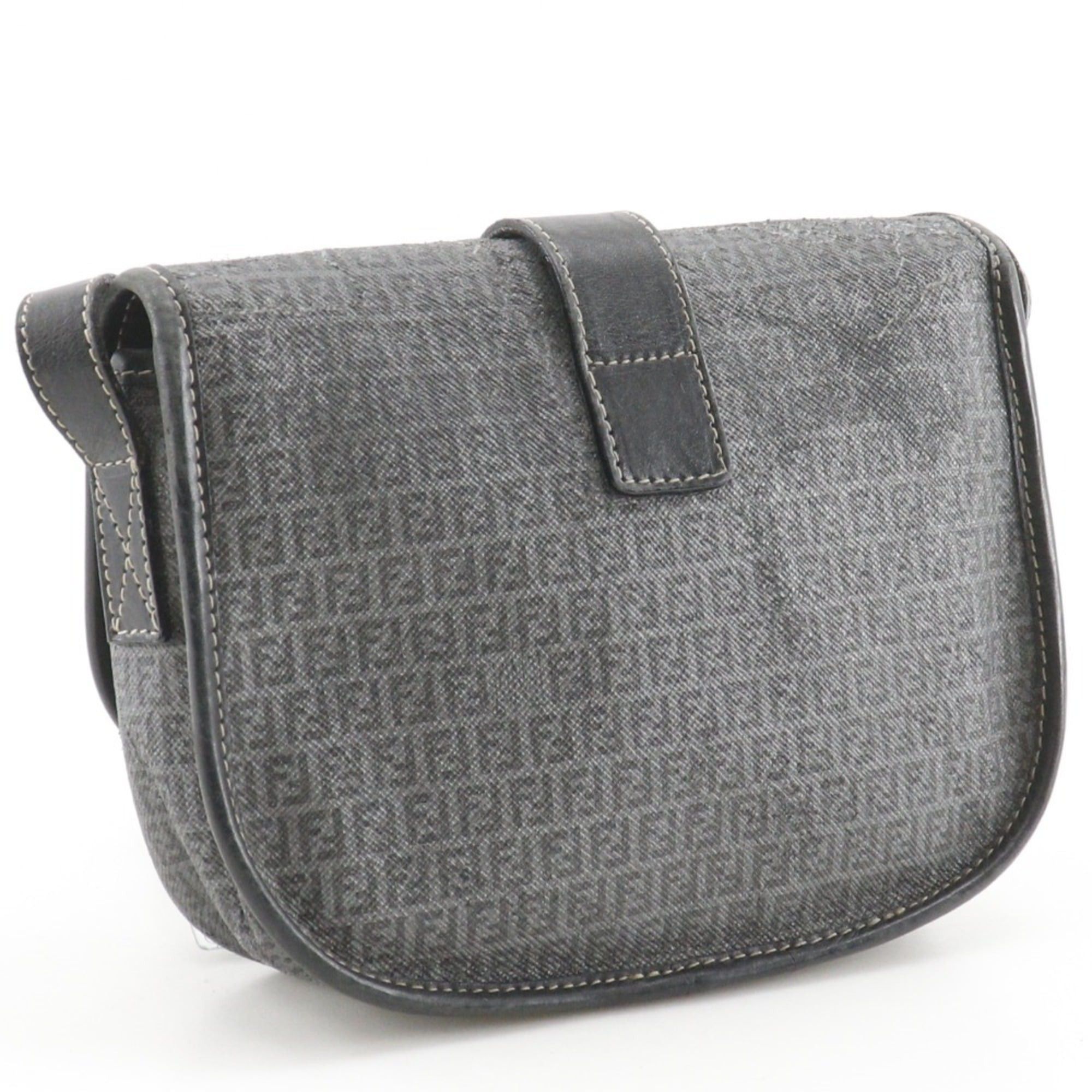 Fendi Fendi Zucchino Shoulder Bag, Pouch, Gray, PVC, Magnetic closure, Women's Size ONE SIZE - 3 Thumbnail