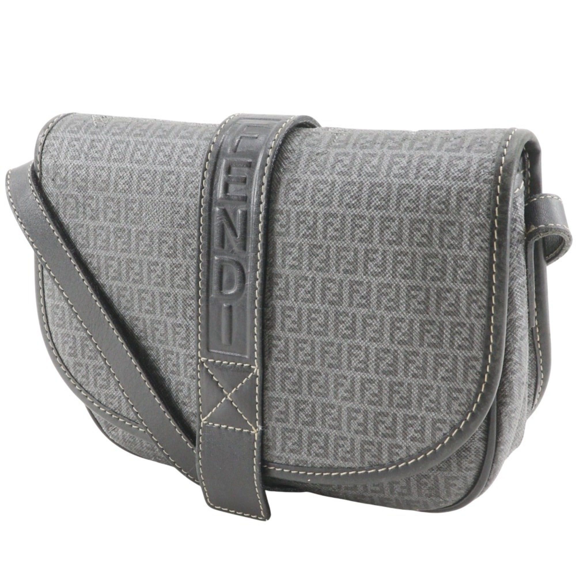 Fendi Fendi Zucchino Shoulder Bag, Pouch, Gray, PVC, Magnetic closure, Women's Size ONE SIZE - 2 Thumbnail