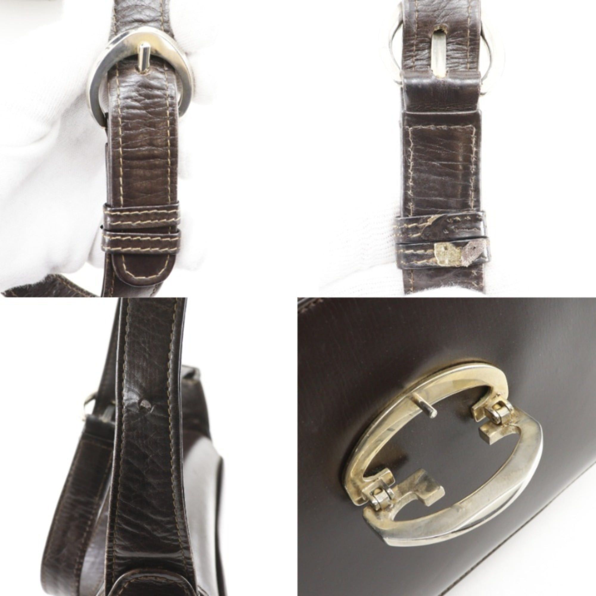 Gucci Gucci Old Shoulder Bag, Vintage Calfskin Brown, A5 Size, Flap, Gucci, Women's Size ONE SIZE - 19 Thumbnail