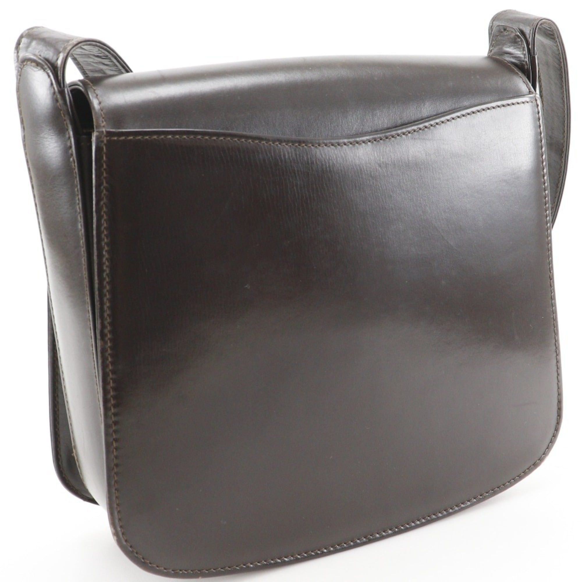 Gucci Gucci Old Shoulder Bag, Vintage Calfskin Brown, A5 Size, Flap, Gucci, Women's Size ONE SIZE - 3 Thumbnail