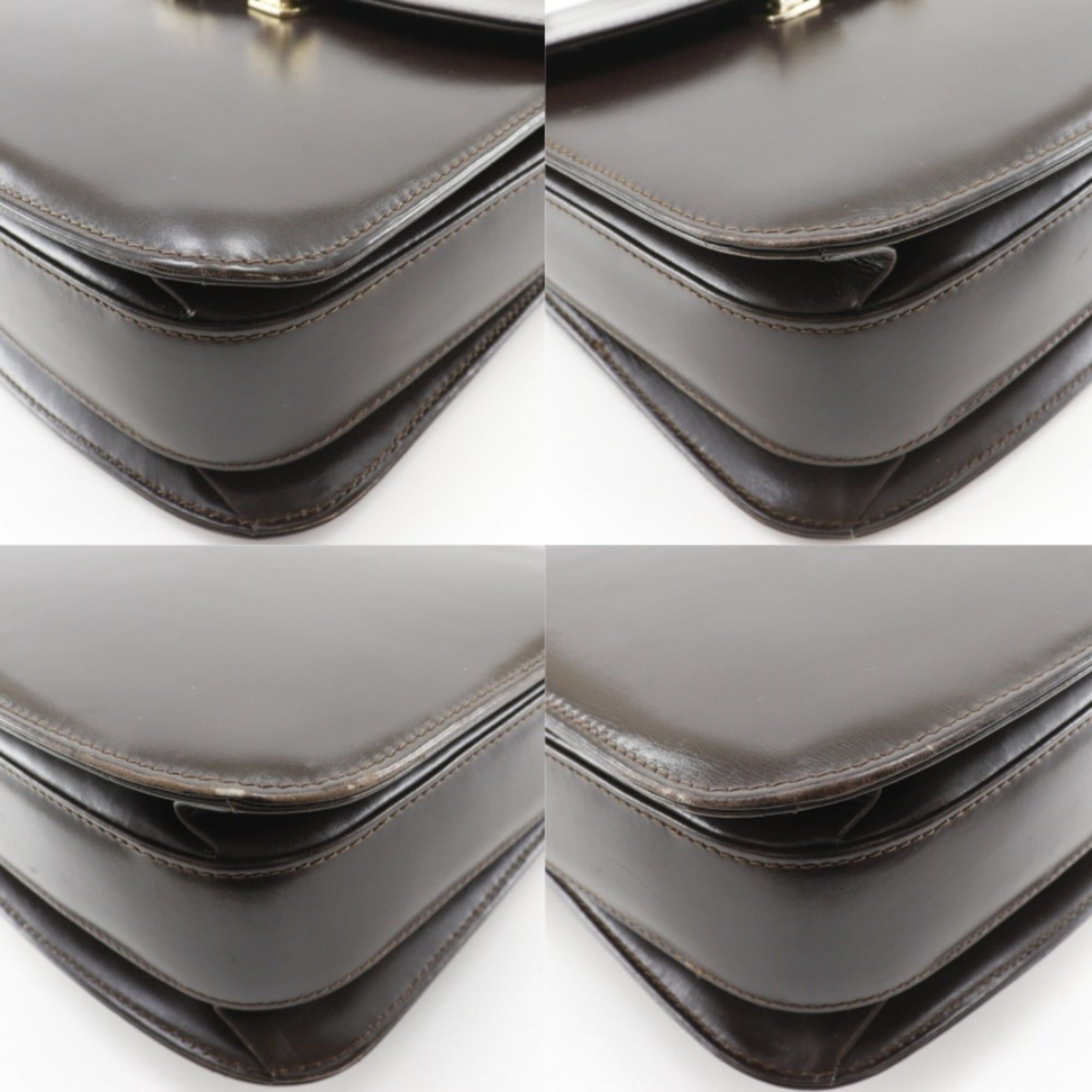 Gucci Gucci Old Shoulder Bag, Vintage Calfskin Brown, A5 Size, Flap, Gucci, Women's Size ONE SIZE - 4 Thumbnail