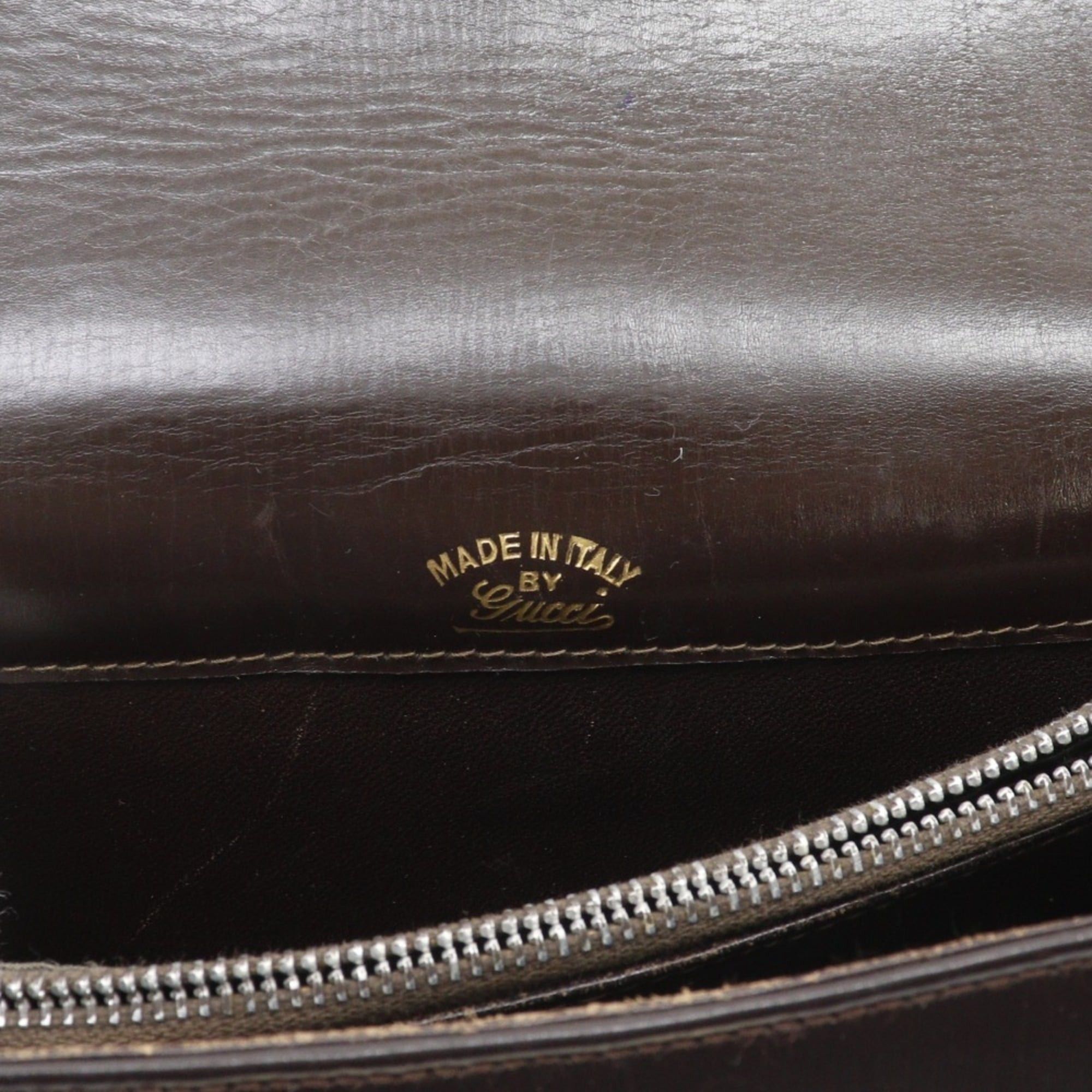 Gucci Gucci Old Shoulder Bag, Vintage Calfskin Brown, A5 Size, Flap, Gucci, Women's Size ONE SIZE - 17 Thumbnail