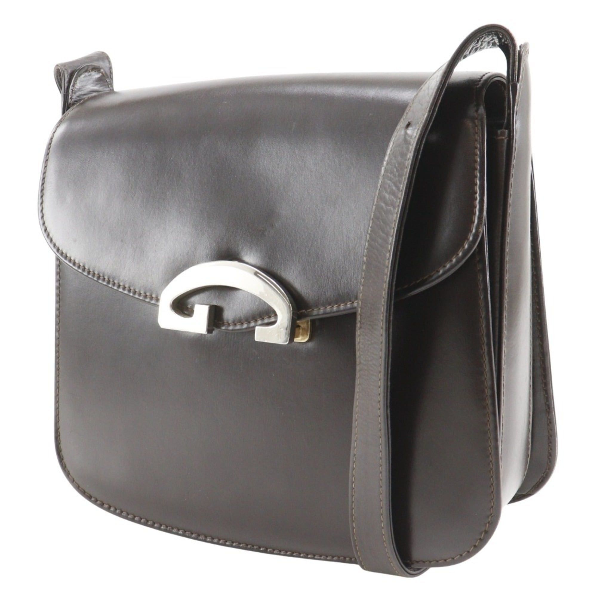 Gucci Gucci Old Shoulder Bag, Vintage Calfskin Brown, A5 Size, Flap, Gucci, Women's Size ONE SIZE - 2 Thumbnail