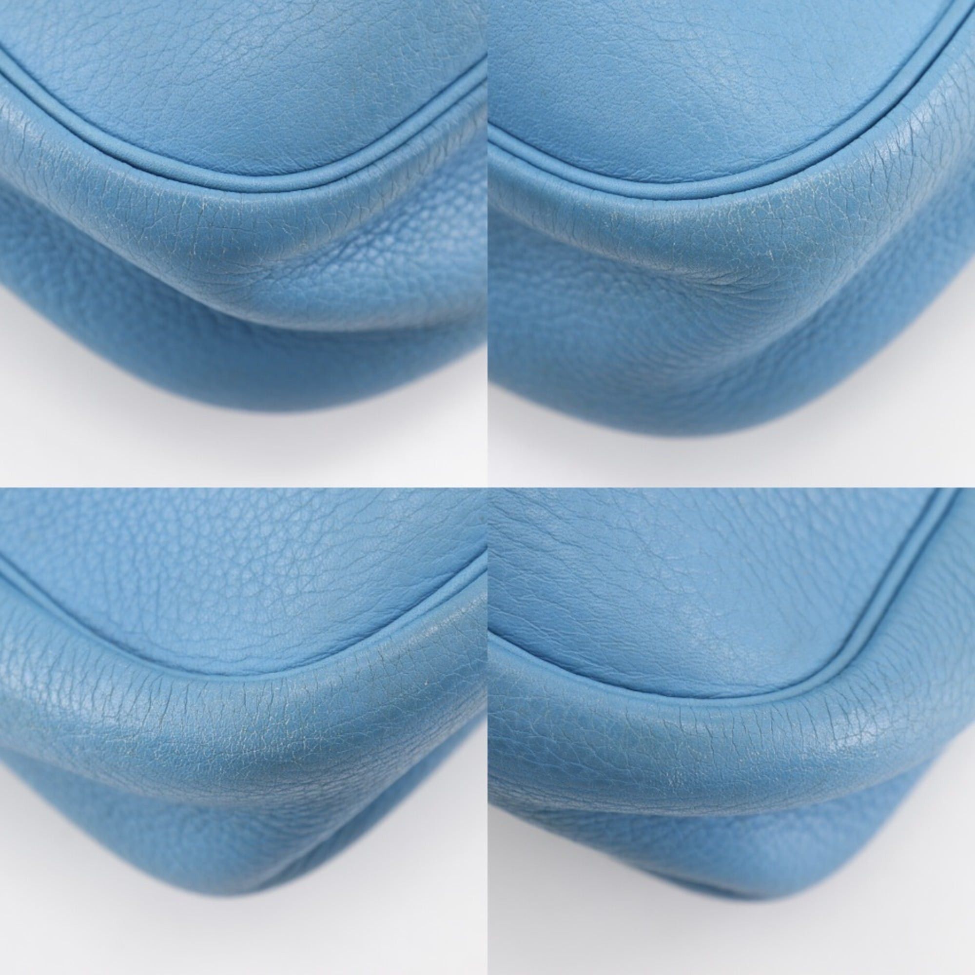 Hermes Hermes Hermès Trim 31 Shoulder Bag, Toile H x Taurillon Clemence Leather, 1999, Natural/Blue Jean, C A5 31, Women's Size ONE SIZE - 4 Thumbnail