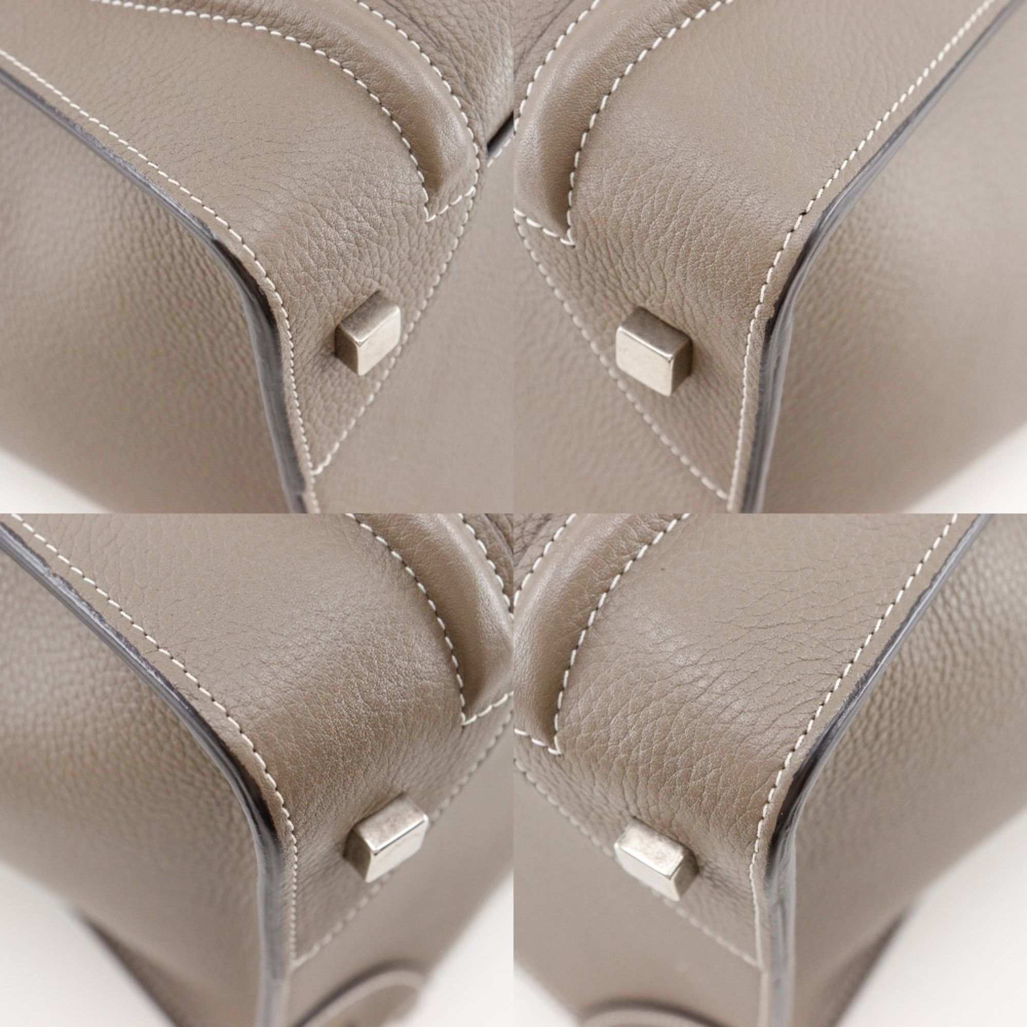 Celine Celine Luggage Mini Shopper Handbag 165213DRU.09SO, Calfskin Gray, A5 Size, Women's Size ONE SIZE - 4 Thumbnail