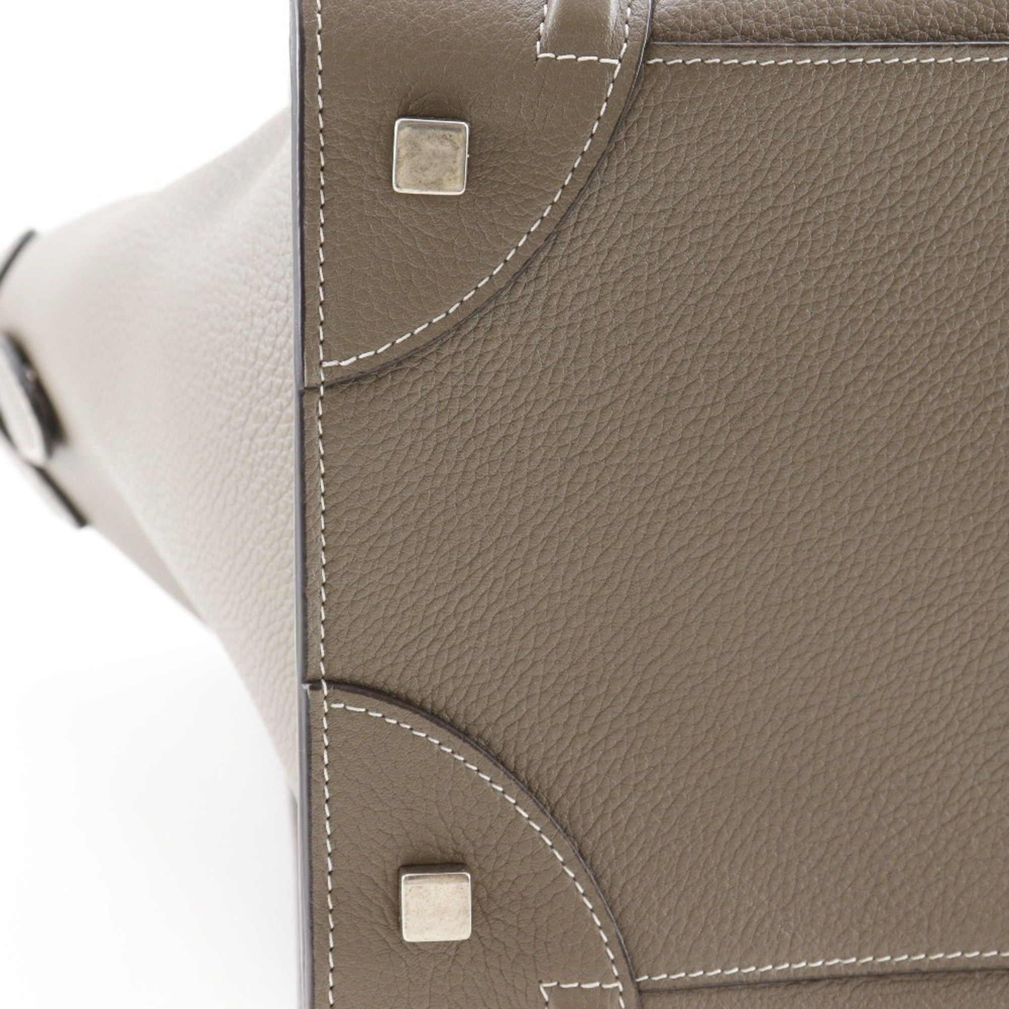 Celine Celine Luggage Mini Shopper Handbag 165213DRU.09SO, Calfskin Gray, A5 Size, Women's Size ONE SIZE - 11 Thumbnail