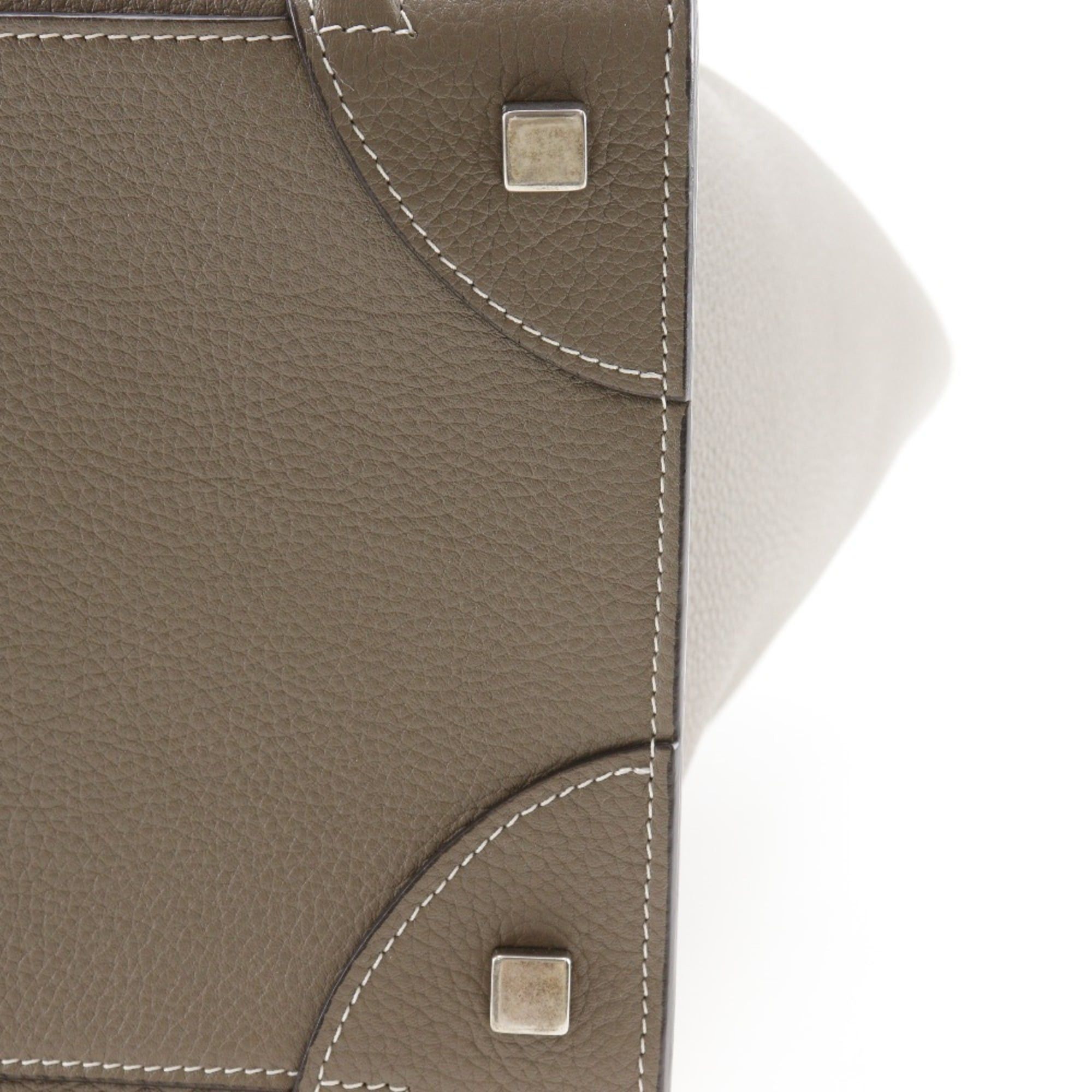 Celine Celine Luggage Mini Shopper Handbag 165213DRU.09SO, Calfskin Gray, A5 Size, Women's Size ONE SIZE - 12 Thumbnail