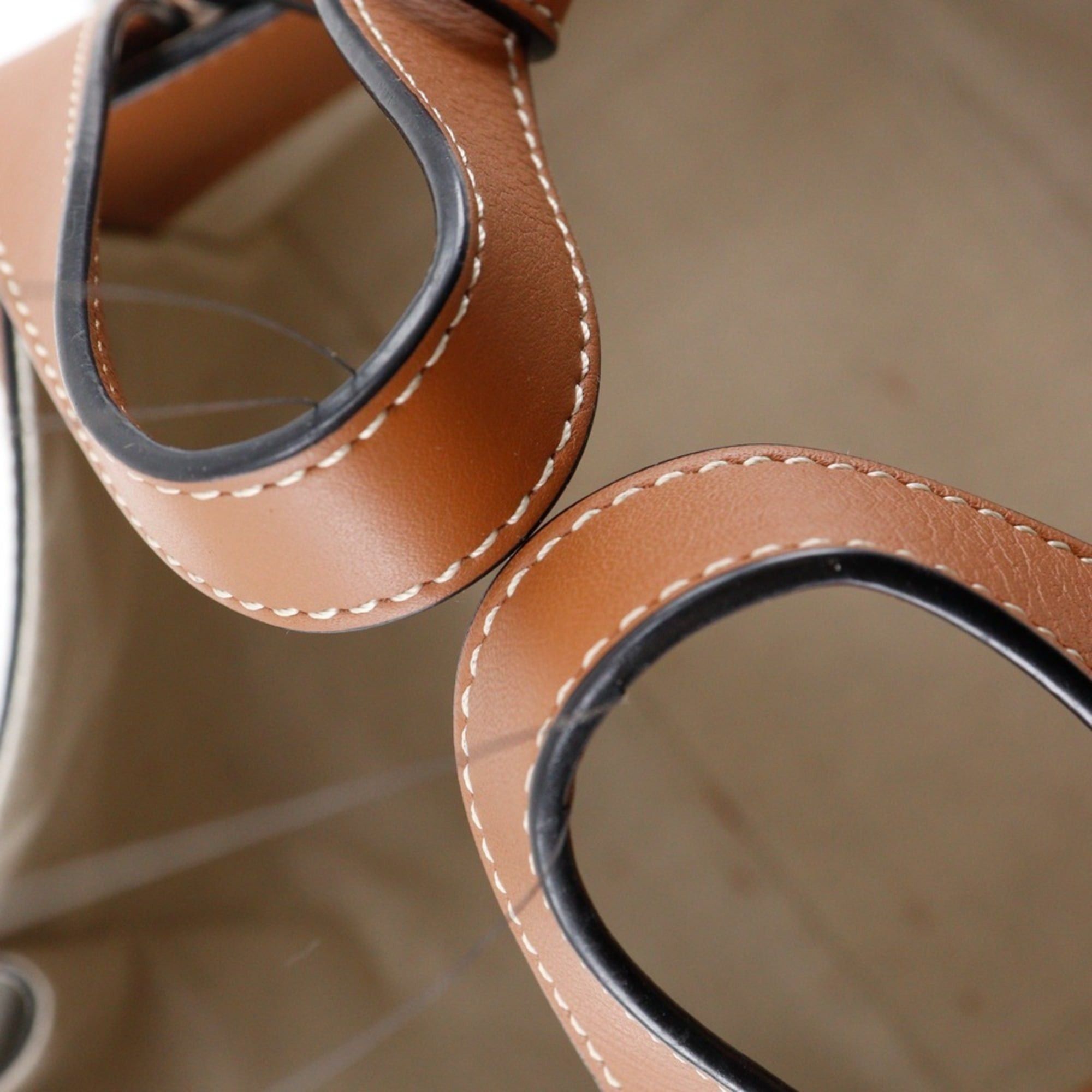 Loewe LOEWE Hammock Small Handbag, 2-Way Shoulder Bag, Brown/White Calfskin, A5 Size, Women's Size ONE SIZE - 8 Thumbnail