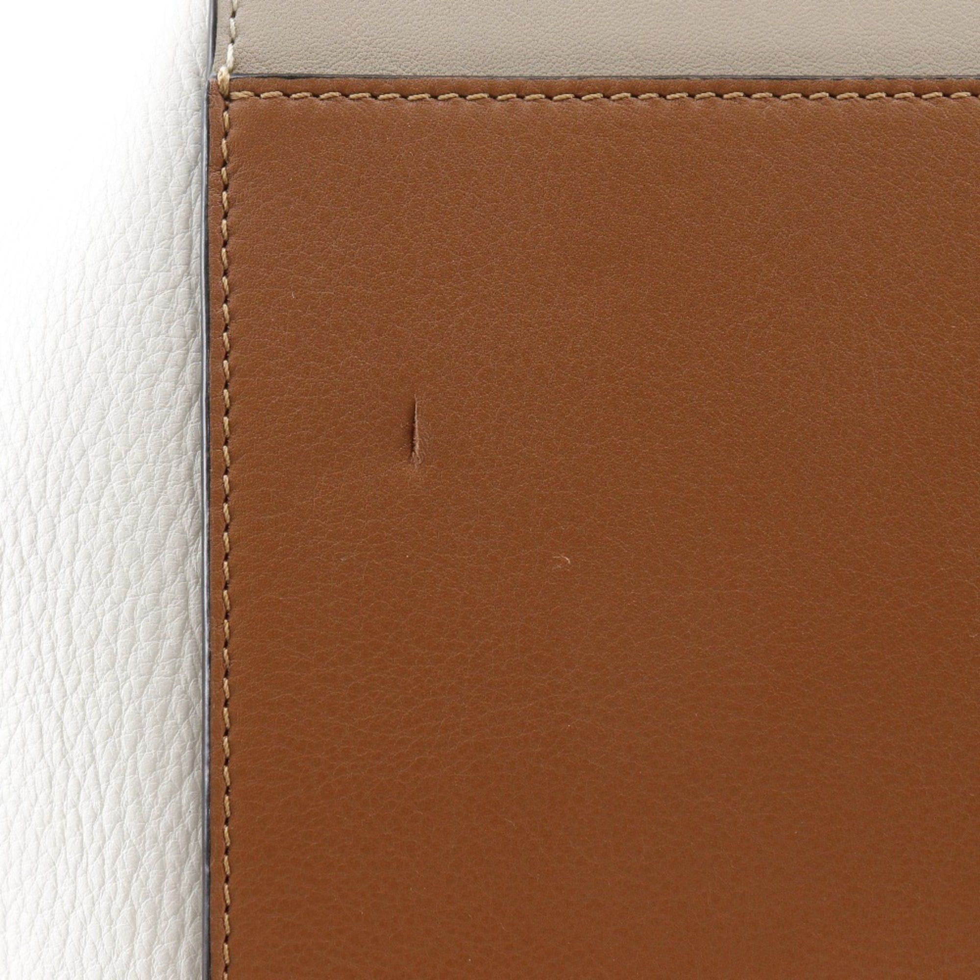 Loewe LOEWE Hammock Small Handbag, 2-Way Shoulder Bag, Brown/White Calfskin, A5 Size, Women's Size ONE SIZE - 16 Thumbnail
