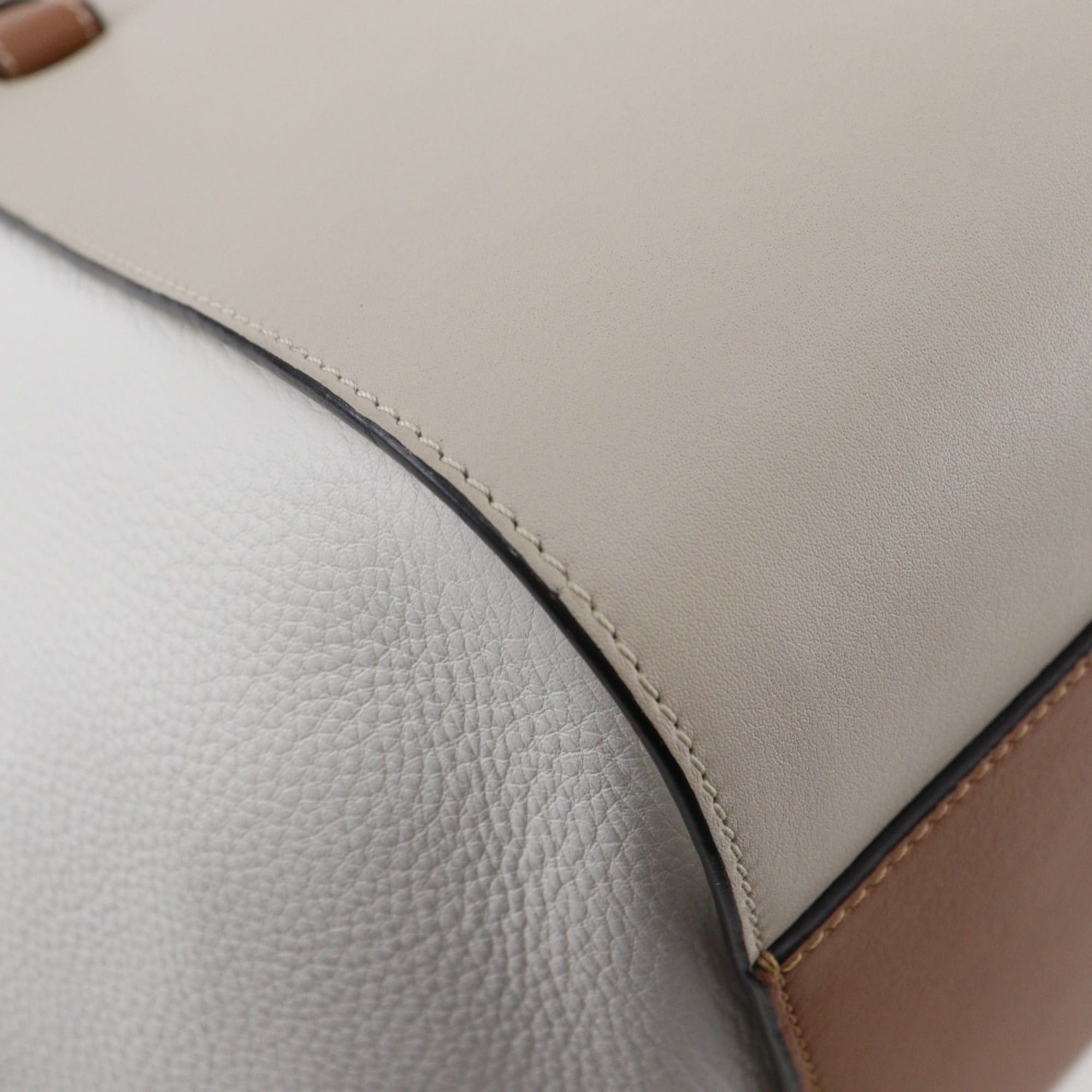 Loewe LOEWE Hammock Small Handbag, 2-Way Shoulder Bag, Brown/White Calfskin, A5 Size, Women's Size ONE SIZE - 4 Thumbnail