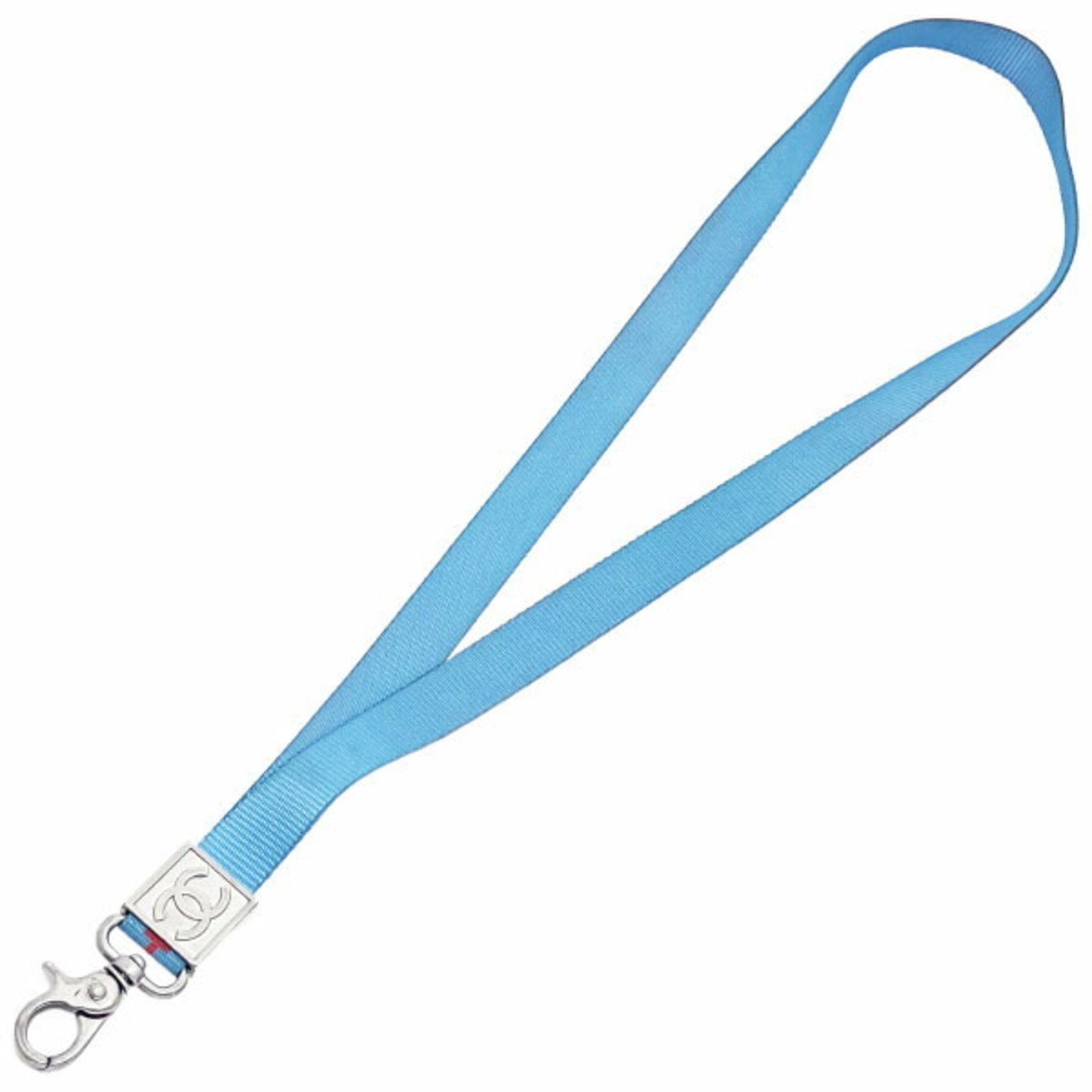 Prada Chanel Nylon Neck Strap, Orange, Light Blue, 02S, CHANEL CC Coco Mark, Two-Tone Design, Long Key Hook, ID HH-16604 Size ONE SIZE - 2 Thumbnail