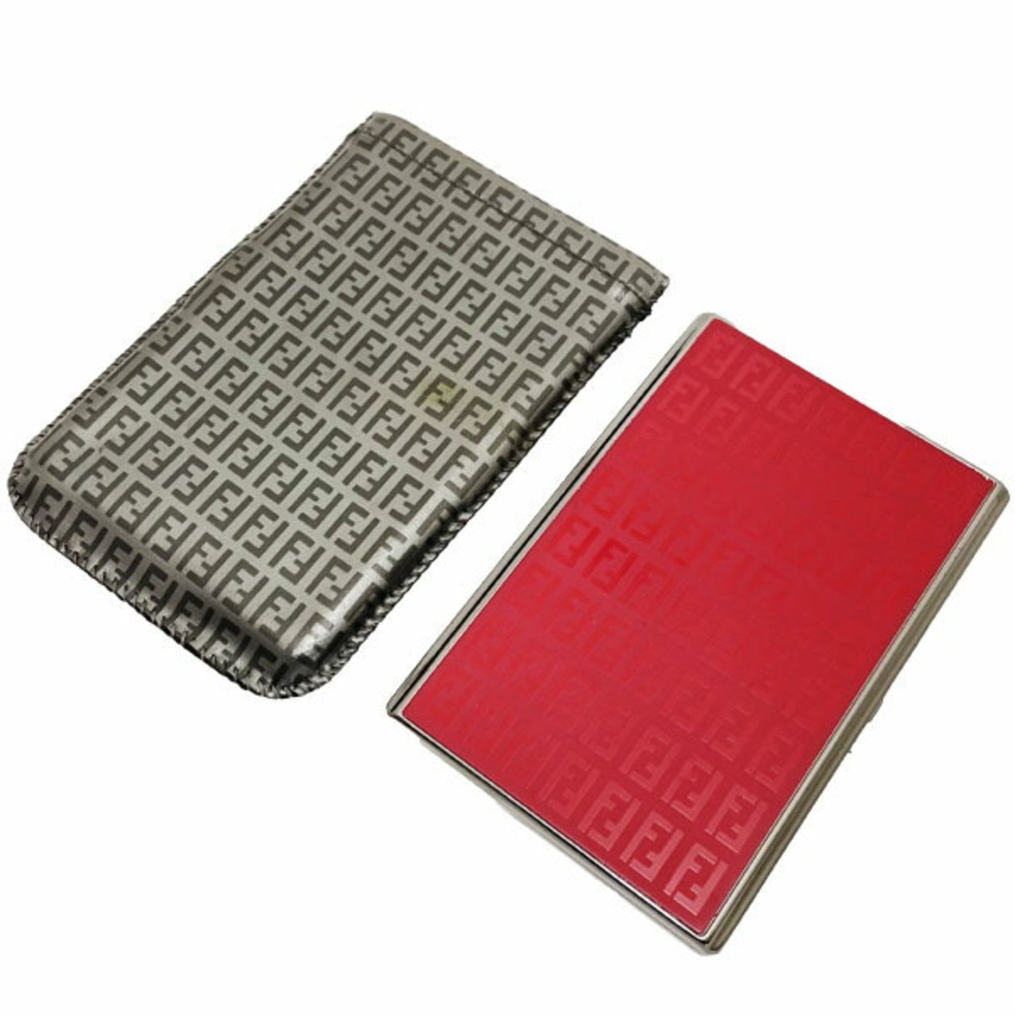 Fendi Fendi FF Cigarette Case, Red Gunmetal, Hard YW-16303 Size ONE SIZE - 9 Thumbnail