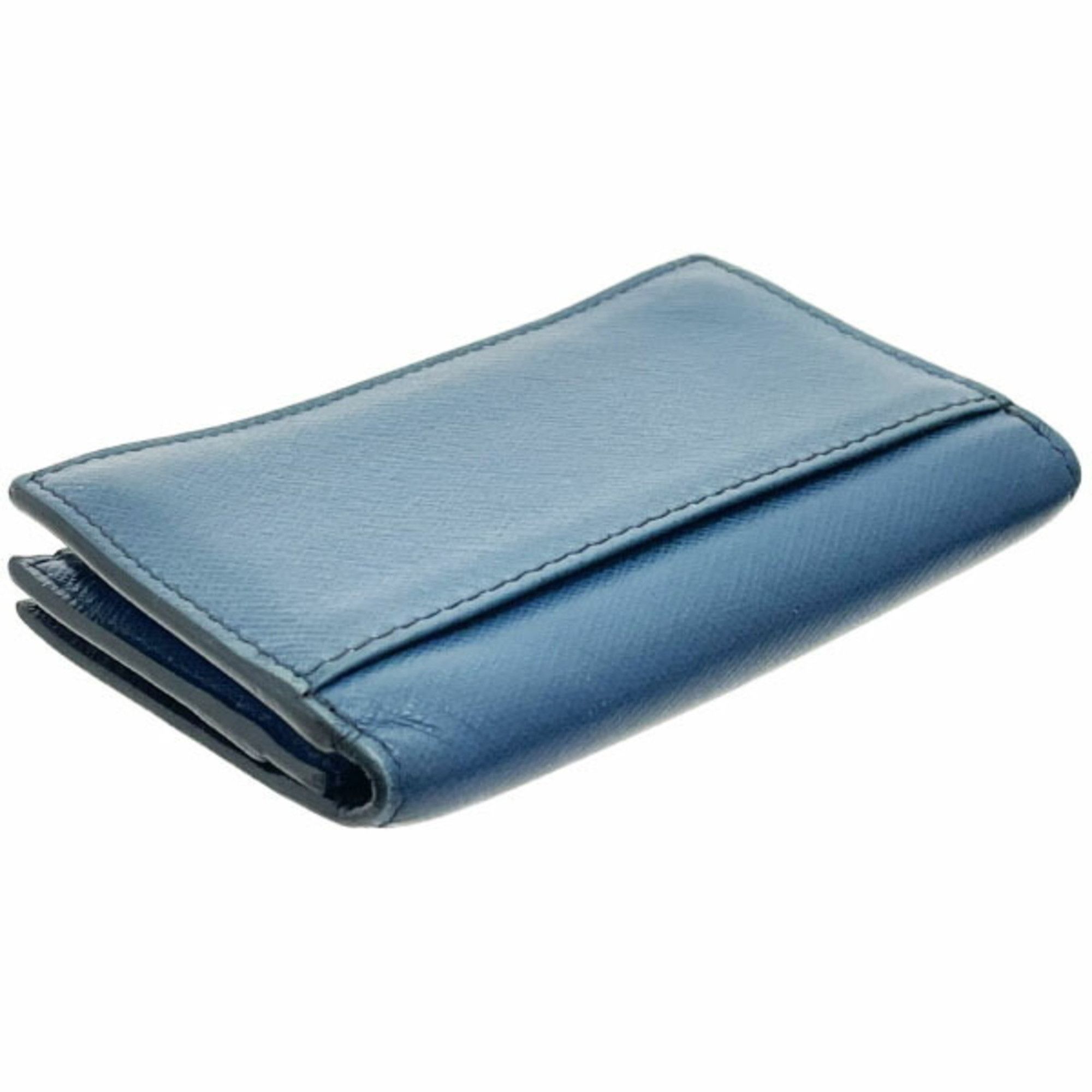Prada Prada Card Case, Business Holder, Saffiano Leather, Blue/Navy, 2MC122, PRADA IC/ID/Pass YY-16553 Size ONE SIZE - 3 Thumbnail