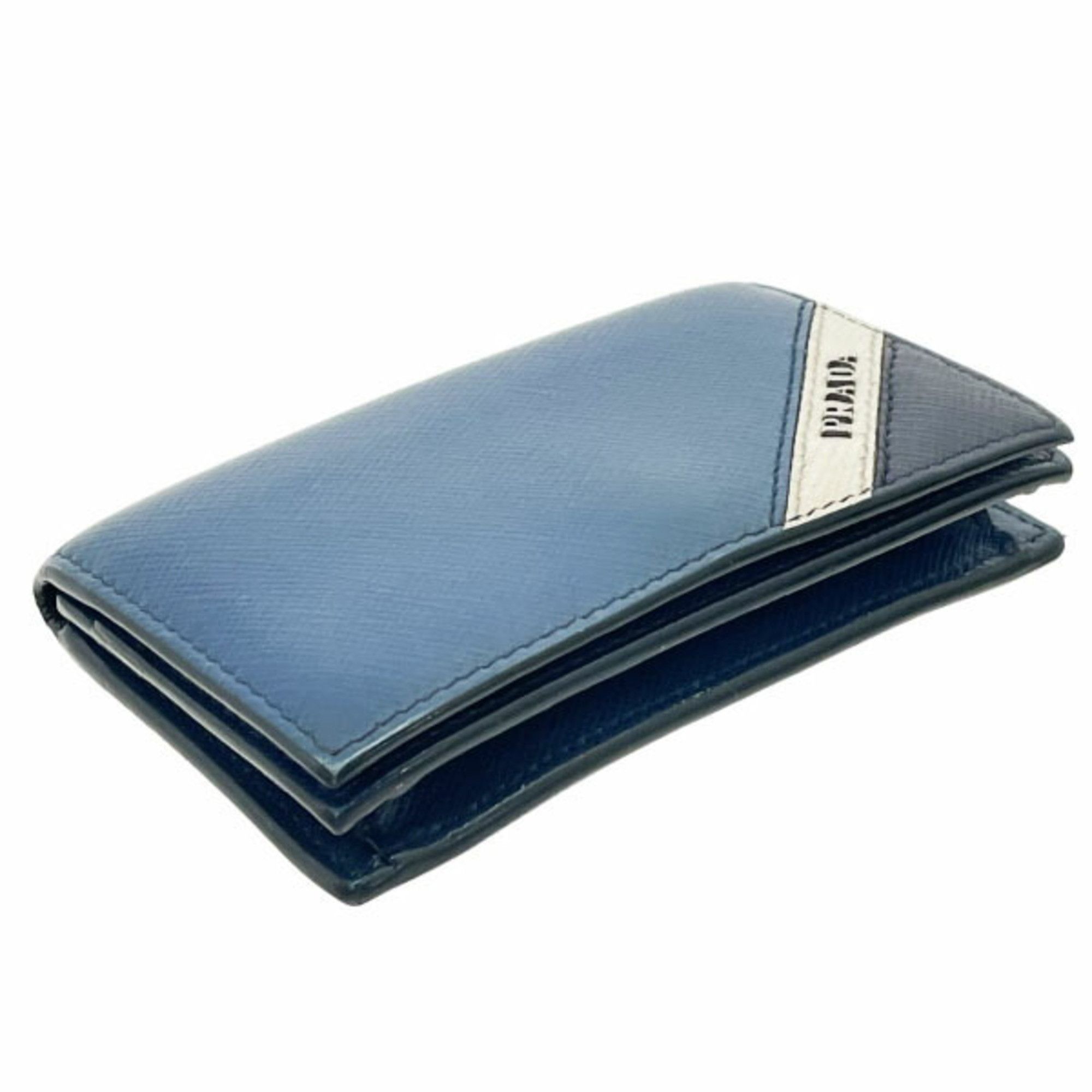 Prada Prada Card Case, Business Holder, Saffiano Leather, Blue/Navy, 2MC122, PRADA IC/ID/Pass YY-16553 Size ONE SIZE - 4 Thumbnail