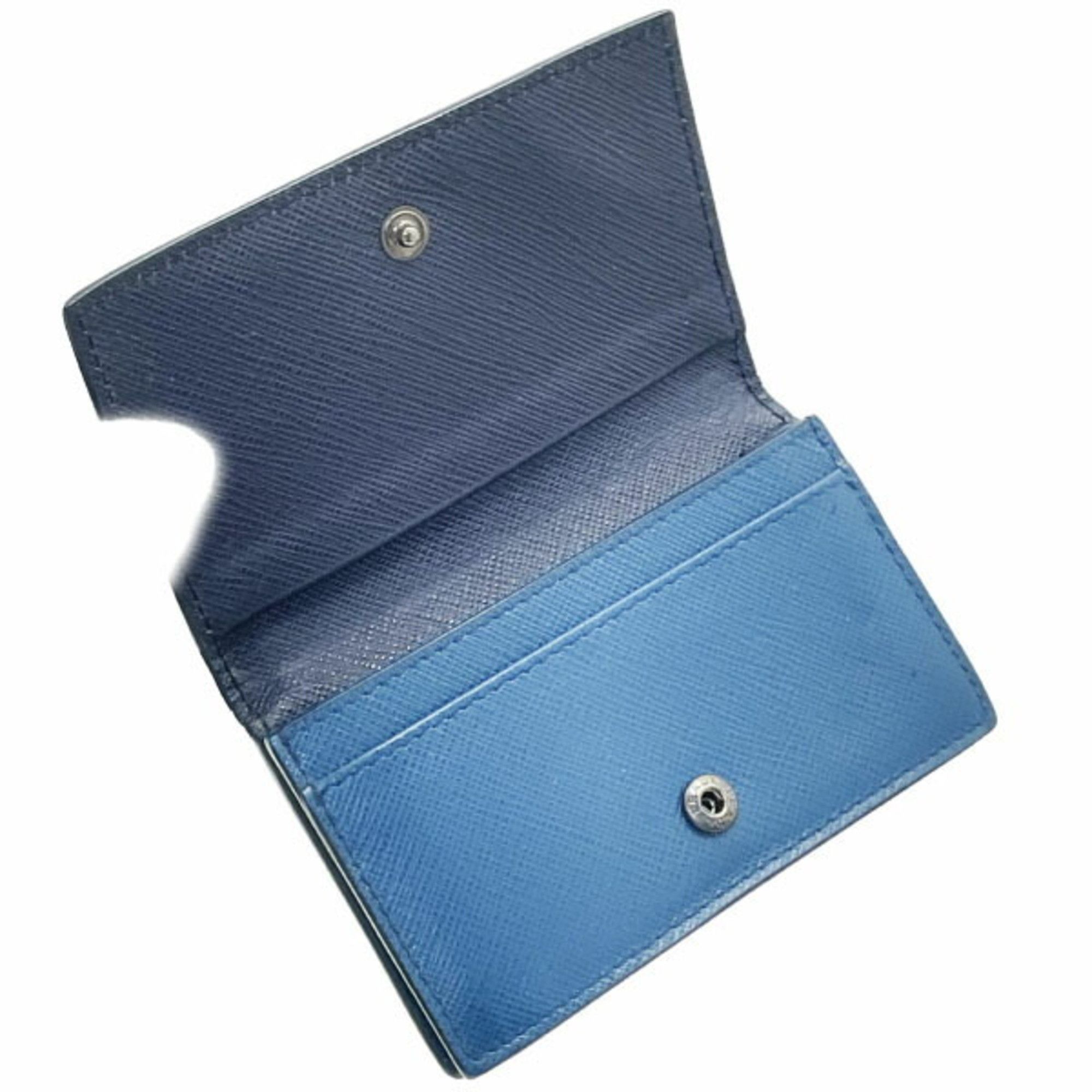 Prada Prada Card Case, Business Holder, Saffiano Leather, Blue/Navy, 2MC122, PRADA IC/ID/Pass YY-16553 Size ONE SIZE - 6 Thumbnail