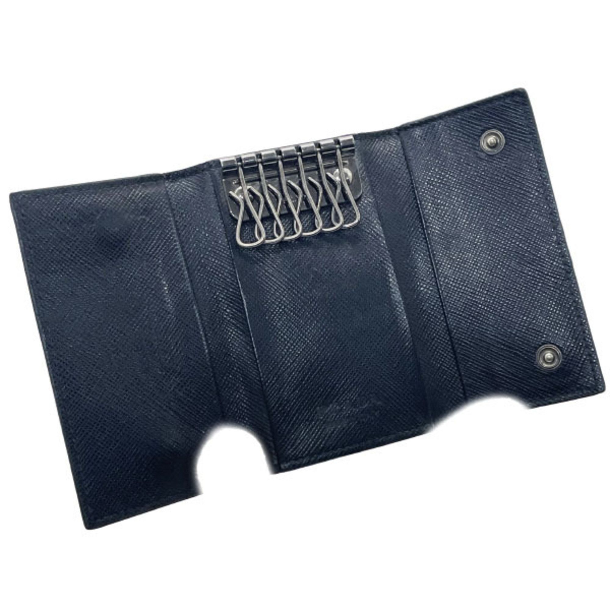 Prada Prada 6-Key Case, Saffiano Leather, Black, 2PG222, PRADA Key Holder, NERO, TT-16443 Size ONE SIZE - 6 Thumbnail