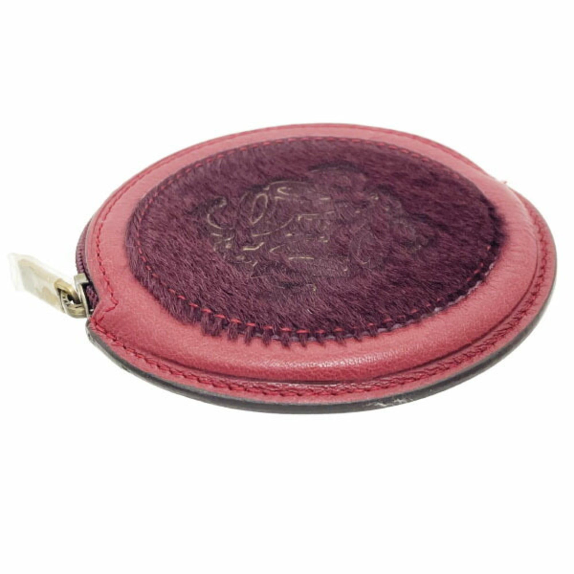 Loewe LOEWE Anagram Coin Purse, Bordeaux Harako Leather, HH-16456 Size ONE SIZE - 4 Thumbnail