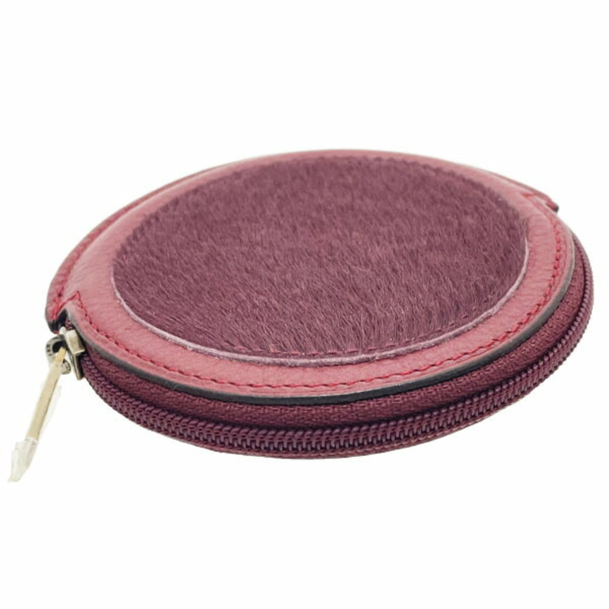Loewe LOEWE Anagram Coin Purse, Bordeaux Harako Leather, HH-16456 Size ONE SIZE - 3 Thumbnail