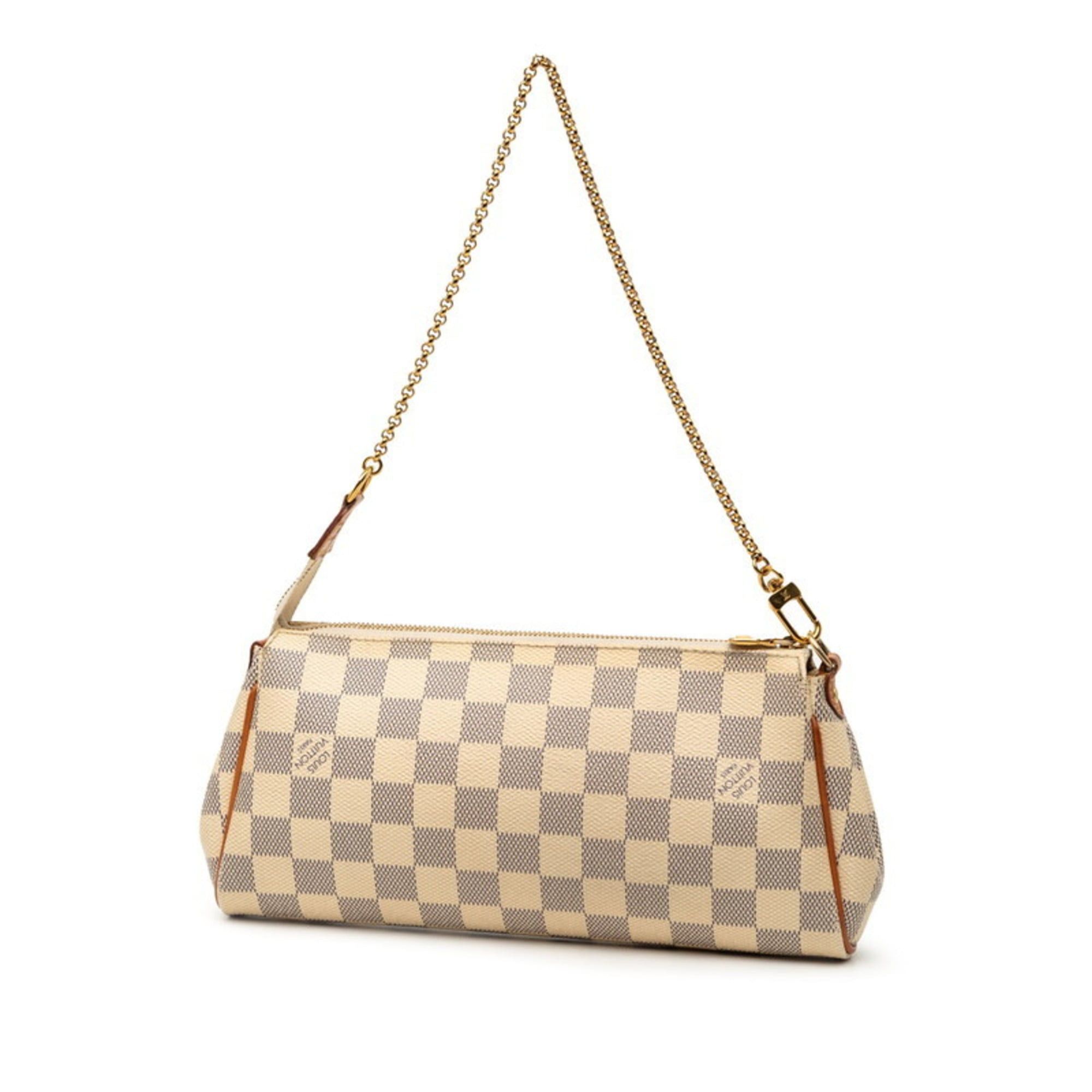 Louis Vuitton Louis Vuitton Damier Azur Eva Chain Shoulder Bag/Handbag 2WAY N55214 White Leather Women's LOUIS VUITTON Size ONE SIZE - 2 Thumbnail