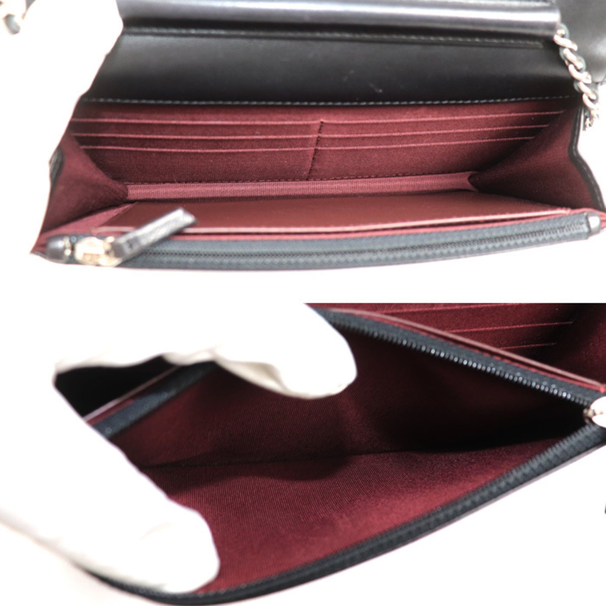 Chanel CHANEL Chain Wallet Lambskin Shoulder Bag Black AP0250 Women's Size ONE SIZE - 5 Thumbnail
