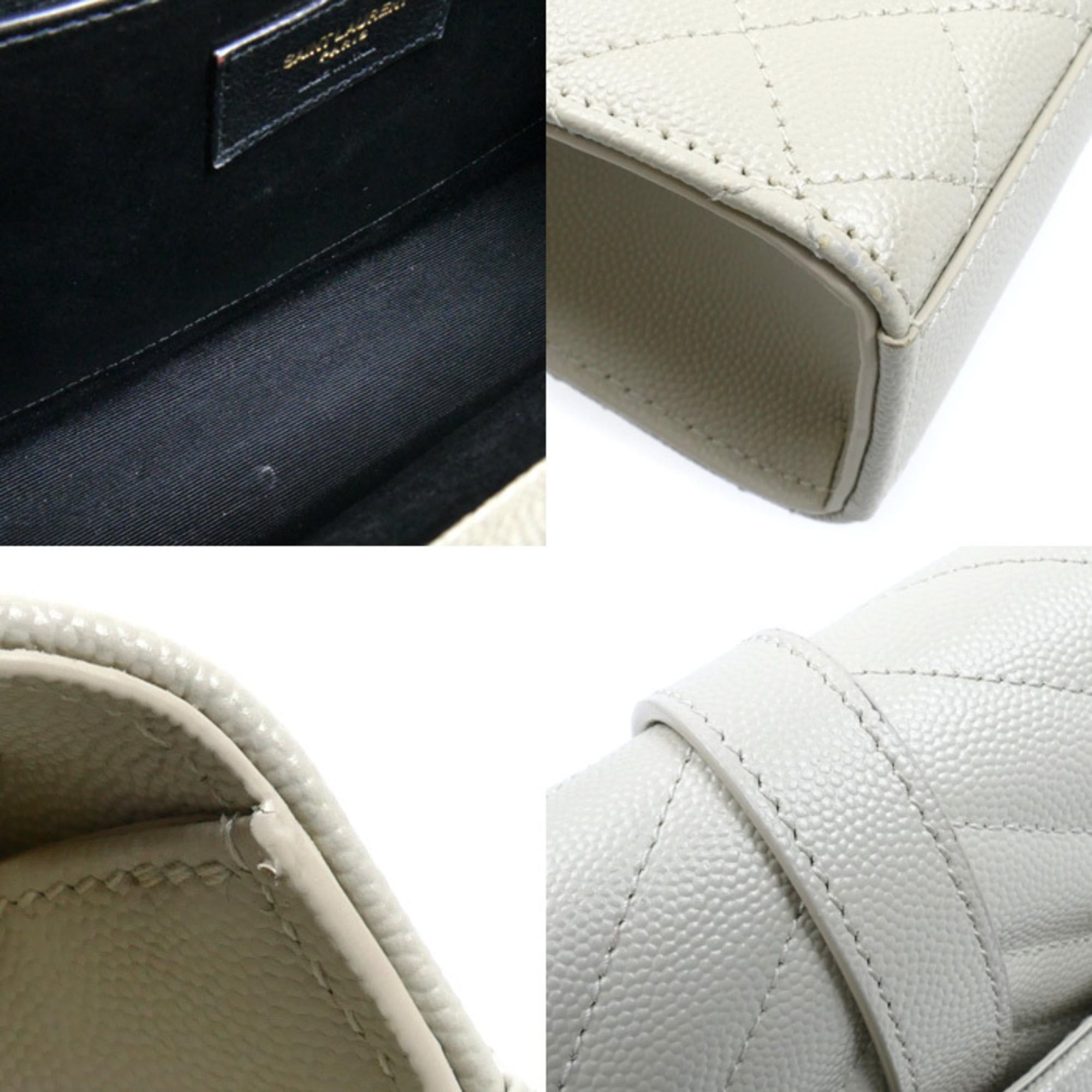 SAINT LAURENT Envelope Medium Shoulder Bag, White, 600185, Women's