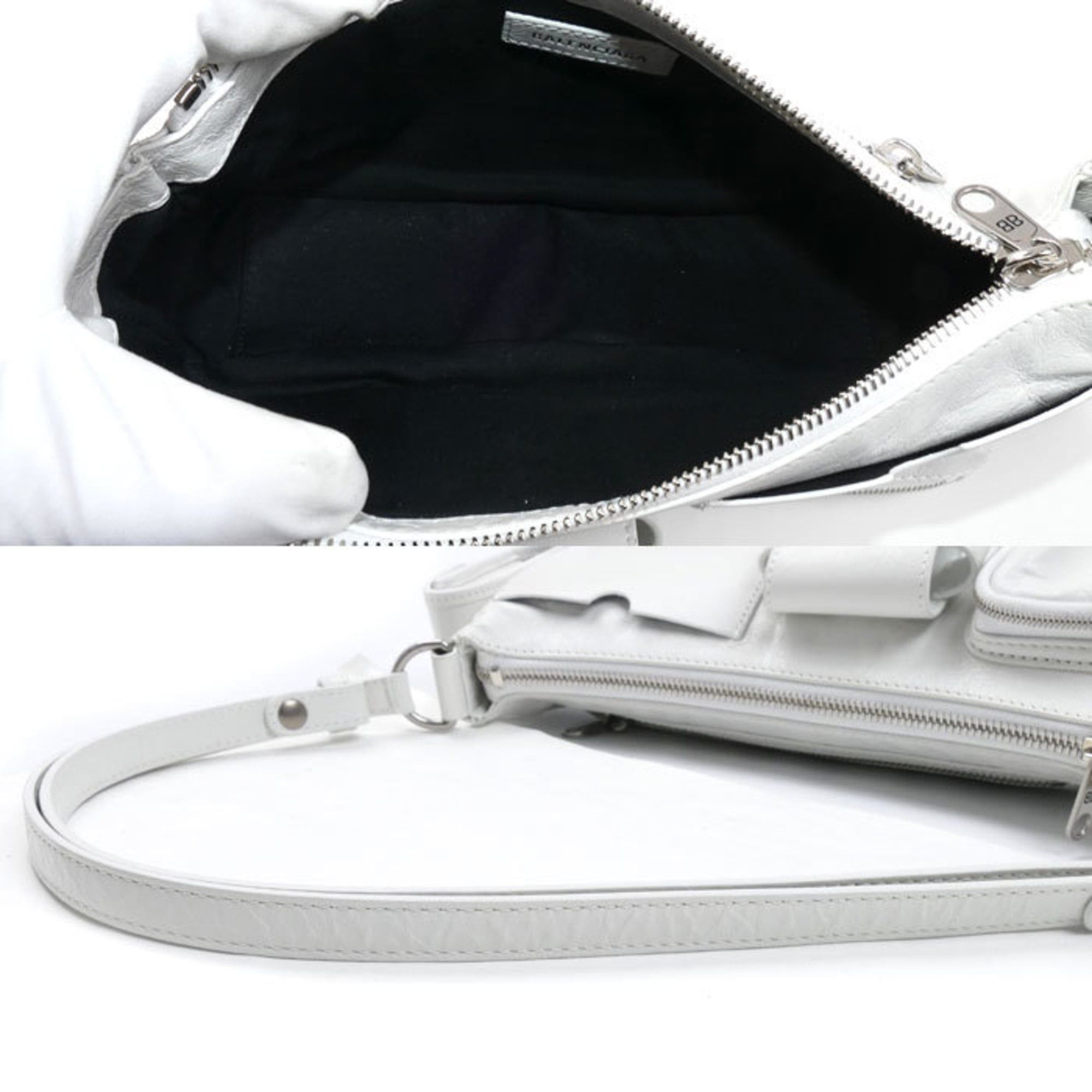 Balenciaga BALENCIAGA Super Busy Shoulder Bag, White, 802227, Women's Size ONE SIZE - 5 Thumbnail