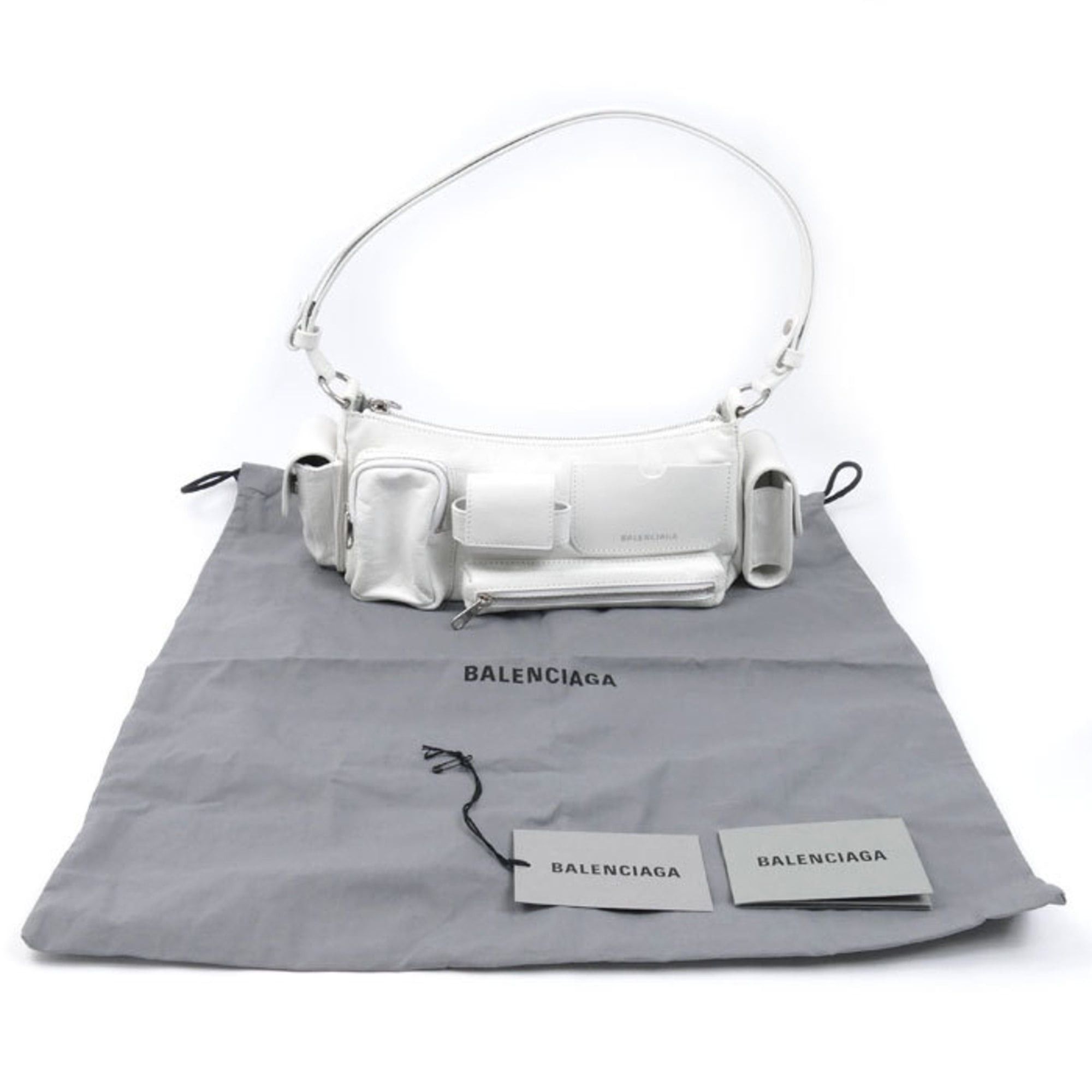 Balenciaga BALENCIAGA Super Busy Shoulder Bag, White, 802227, Women's Size ONE SIZE - 7 Thumbnail