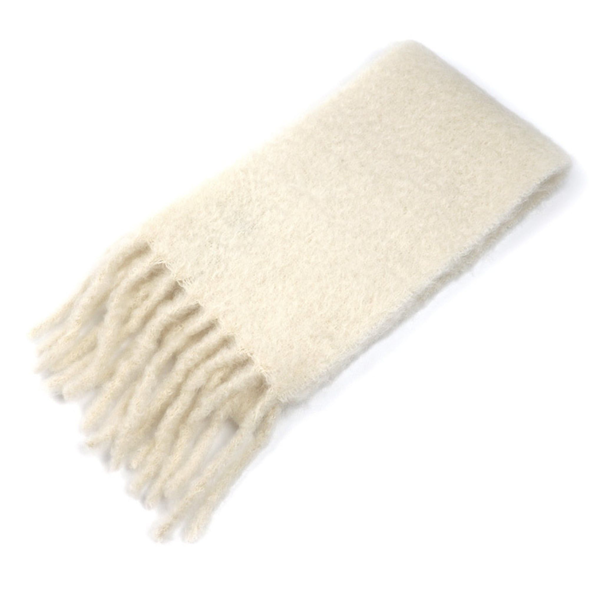 Loewe LOEWE Women's Mohair Fringe Scarf, White (FSA6SS1X05) Size ONE SIZE - 2 Thumbnail