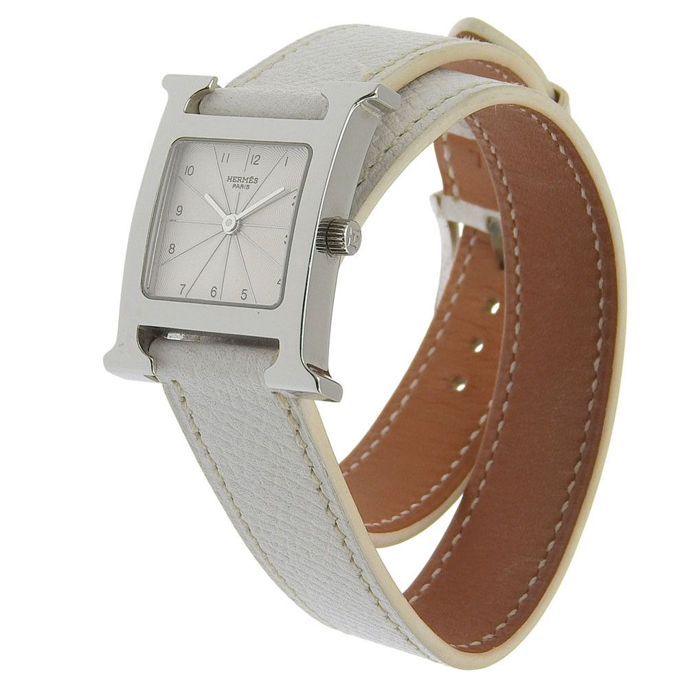 Hermes Hermes Hermès H Watch HH1.210 Stainless Steel Watch Metal Quartz DUTY FREE for USA Size ONE SIZE - 2 Thumbnail