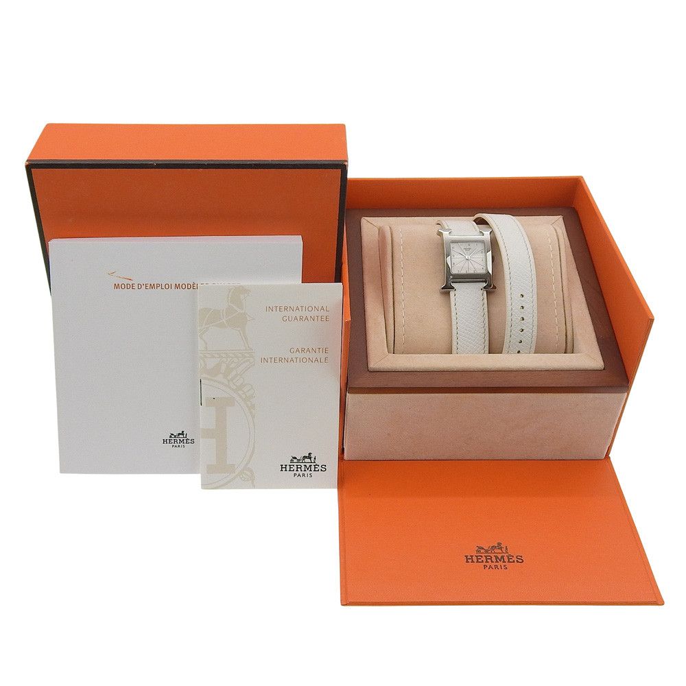 Hermes Hermes Hermès H Watch HH1.210 Stainless Steel Watch Metal Quartz DUTY FREE for USA Size ONE SIZE - 9 Thumbnail