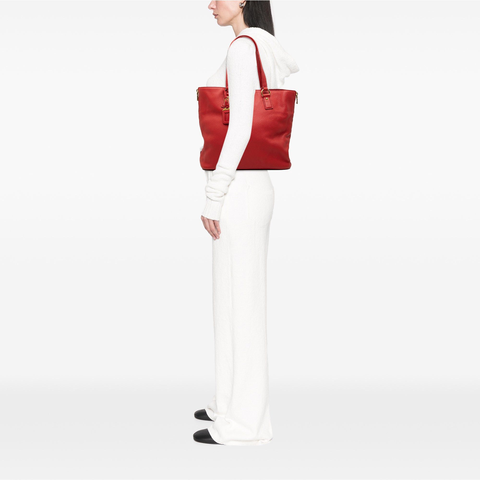 Prada Vitello Daino Side Zip Tote Size ONE SIZE - 6 Thumbnail