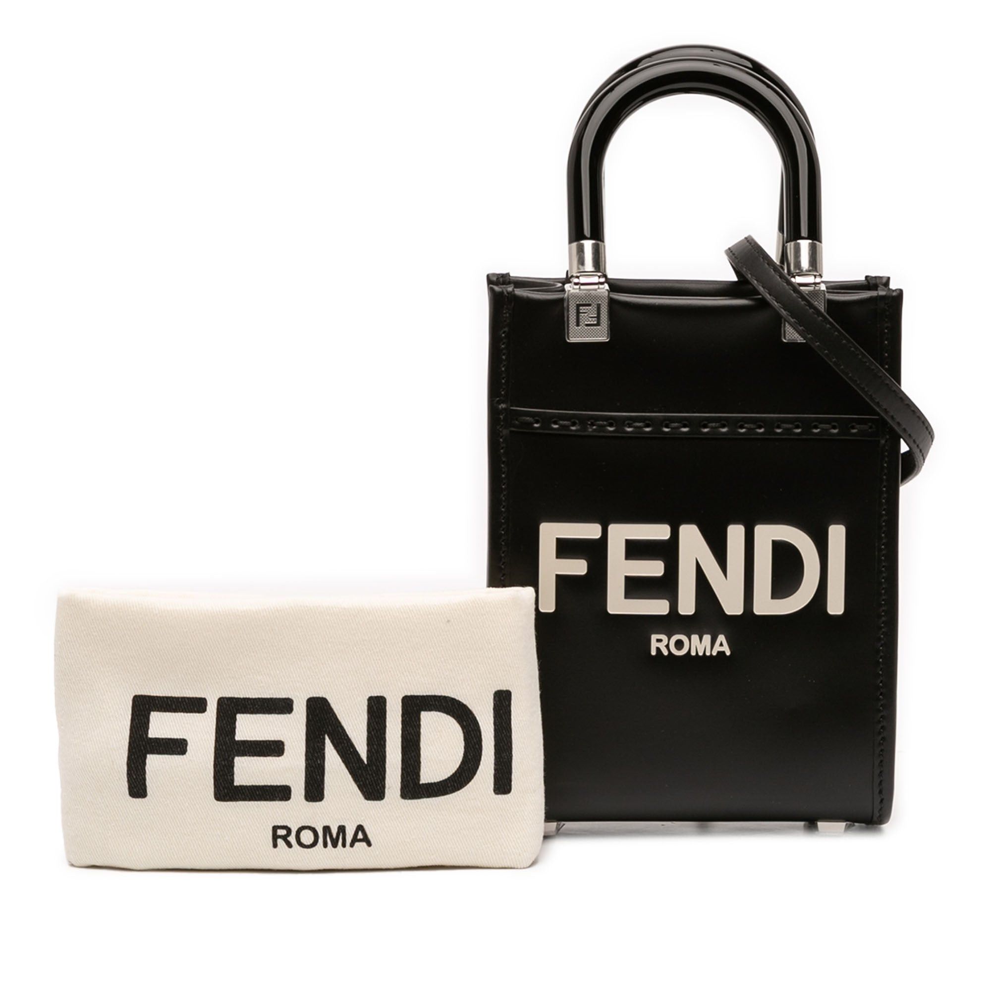 Fendi Mini Leather Sunshine Shopper Tote Size ONE SIZE - 12 Thumbnail