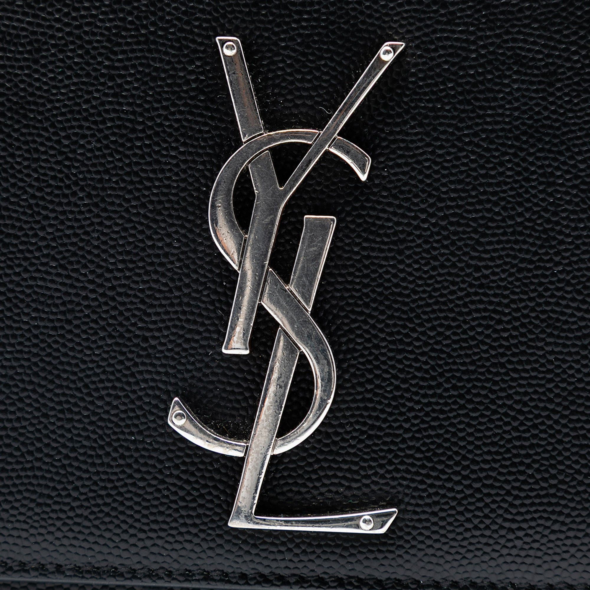 Saint Laurent Paris Medium Grain De Poudre Leather Monogram Kate Crossbody Size ONE SIZE - 5 Thumbnail