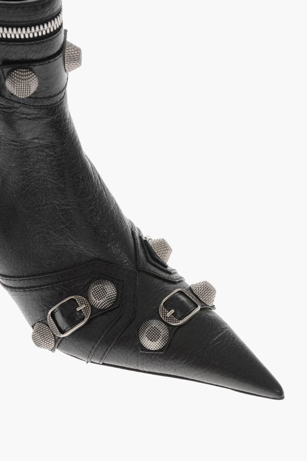 Balenciaga Hammered Patent Leather Ankle Boots CAGOLE with Studs 5cm Size US 6 / IT 36 - 4 Thumbnail