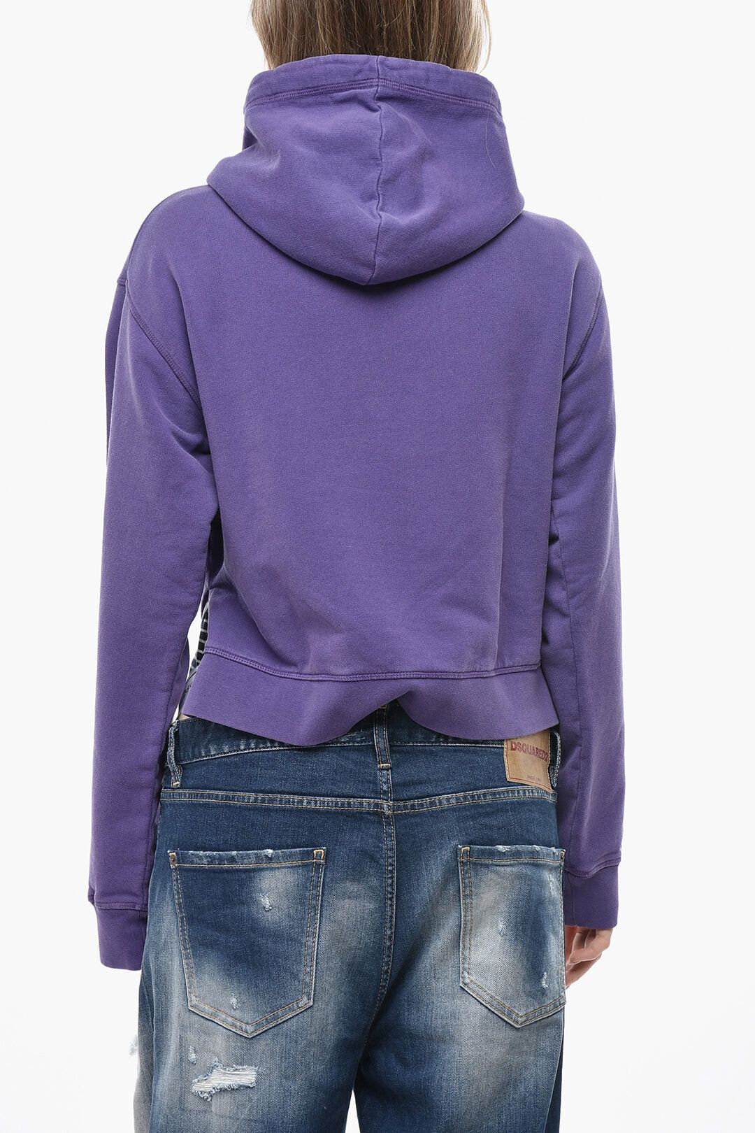 Dsquared2 Asymmetric Hoodie ROUND RIB FIT with Front Print Size XXS / US 00 / IT 34 - 2 Thumbnail