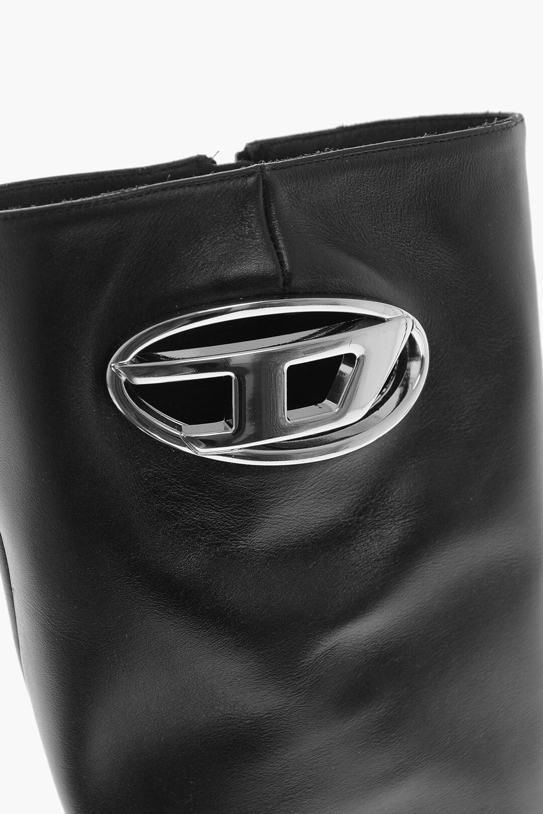 Diesel Leather Boots D-VENUS With Cut-Out Logo And 9cm Heel Size US 5 / IT 35 - 4 Thumbnail