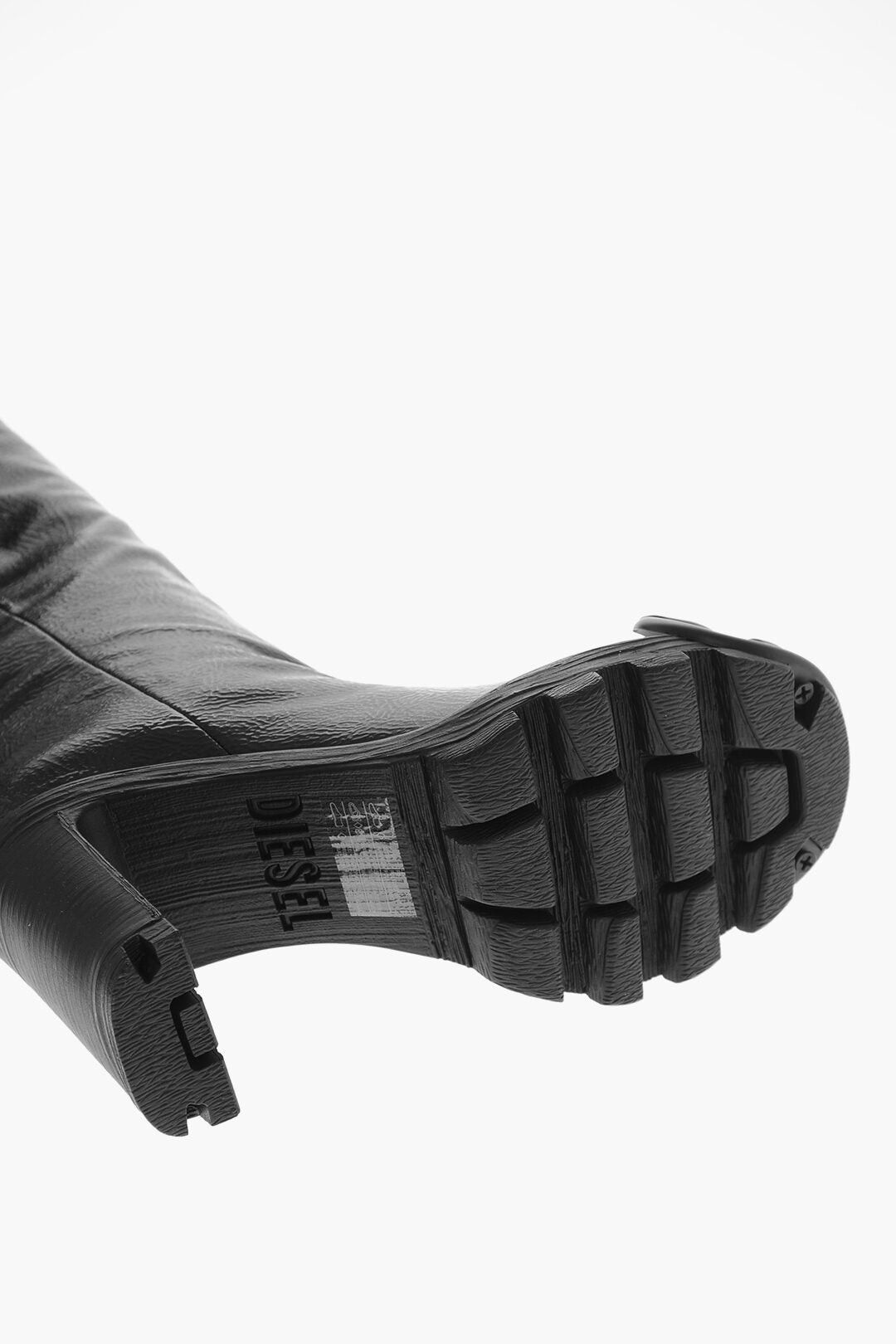 Diesel Maxi Boots D-HAMMER Vegan Leather With 10cm Embossed Monogram Size US 8 / IT 38 - 5 Thumbnail