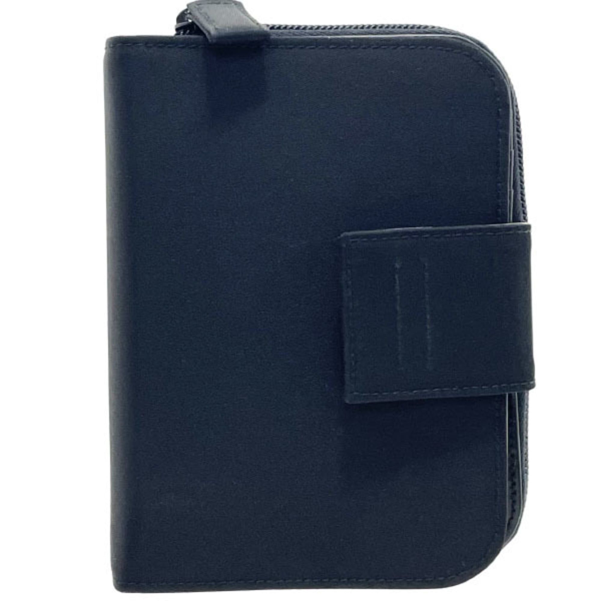 Prada Prada Triangle Agenda Planner Cover, Nylon and Leather, Black, with Triangular Plate, Fits Address Books, Memo Pads, Notebooks, 6-Hole Design, Suitable for Medium Wallets, NERO HW-16376 Size ONE SIZE - 2 Thumbnail