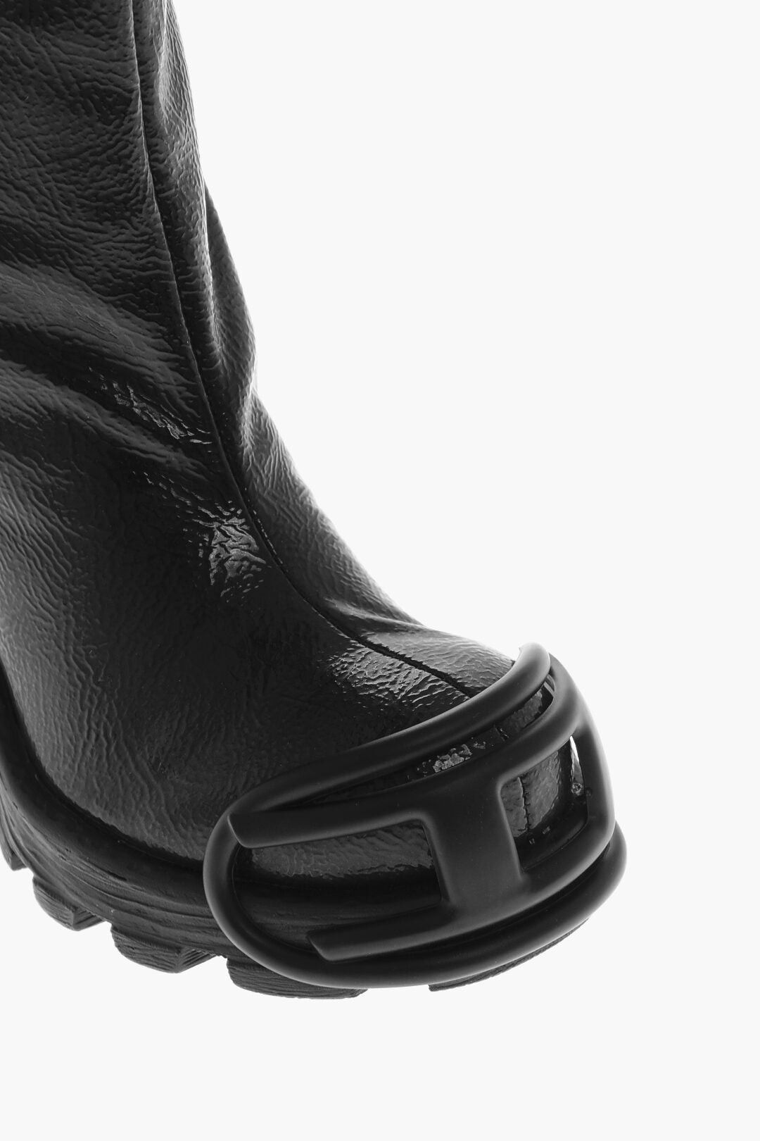 Diesel Maxi Boots D-HAMMER Vegan Leather With 10cm Embossed Monogram Size US 10 / IT 40 - 4 Thumbnail