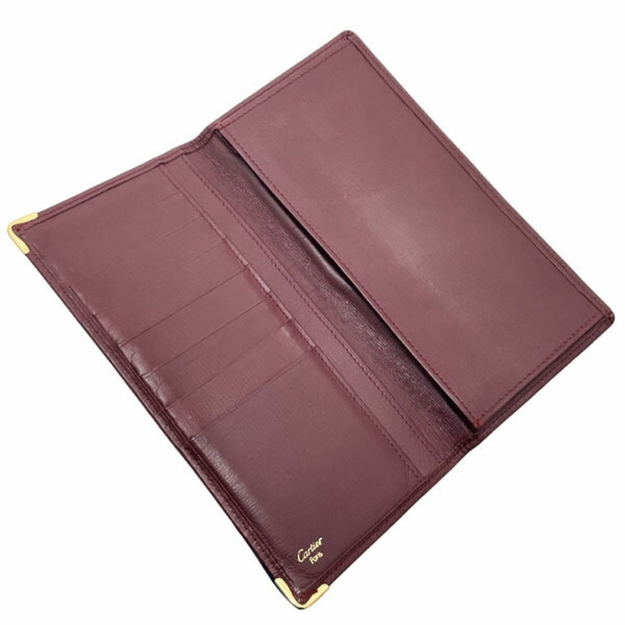 Cartier Cartier Must Bifold Wallet, Leather, Bordeaux, 2C, KK-16850 Size ONE SIZE - 6 Thumbnail