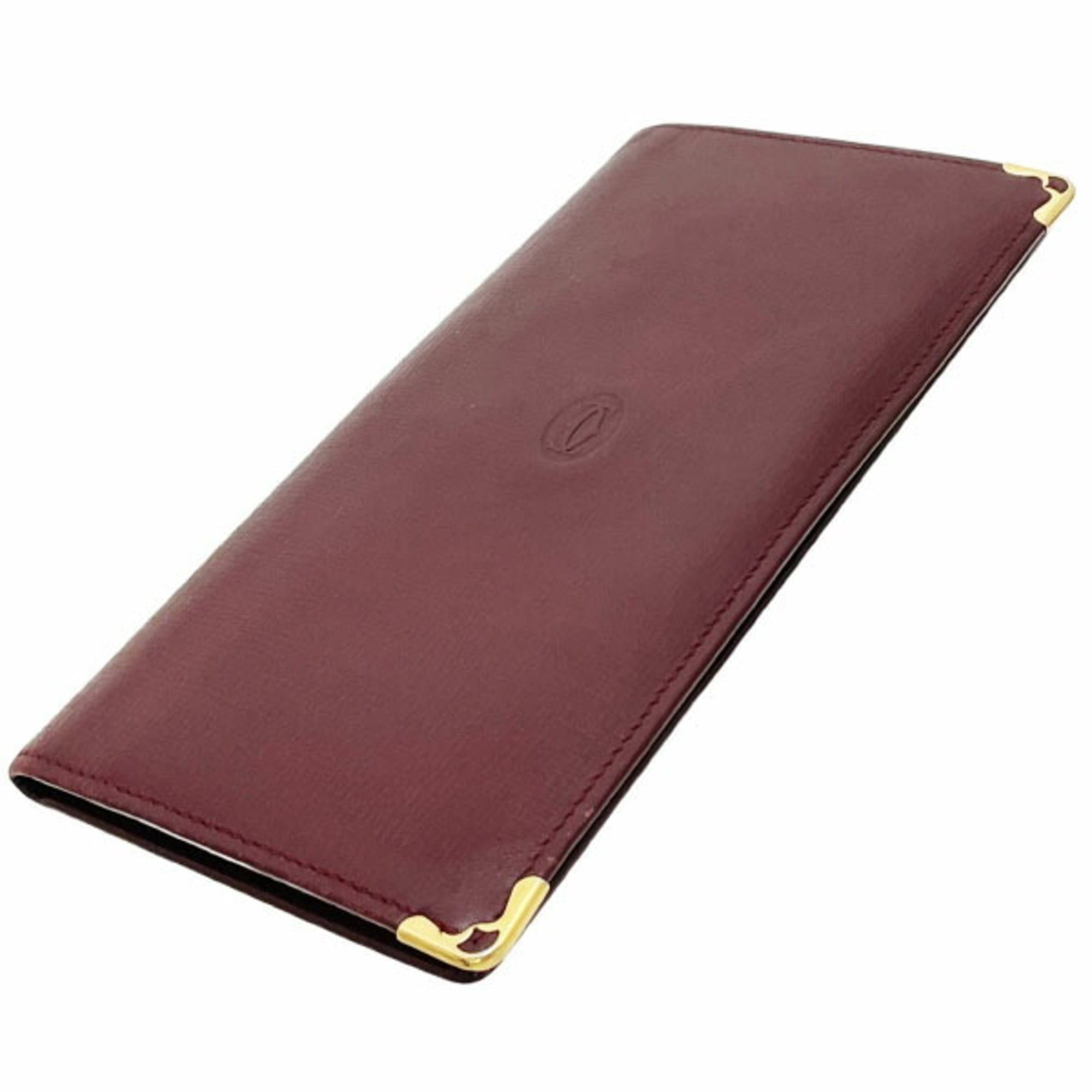 Cartier Cartier Must Bifold Wallet, Leather, Bordeaux, 2C, KK-16850 Size ONE SIZE - 4 Thumbnail