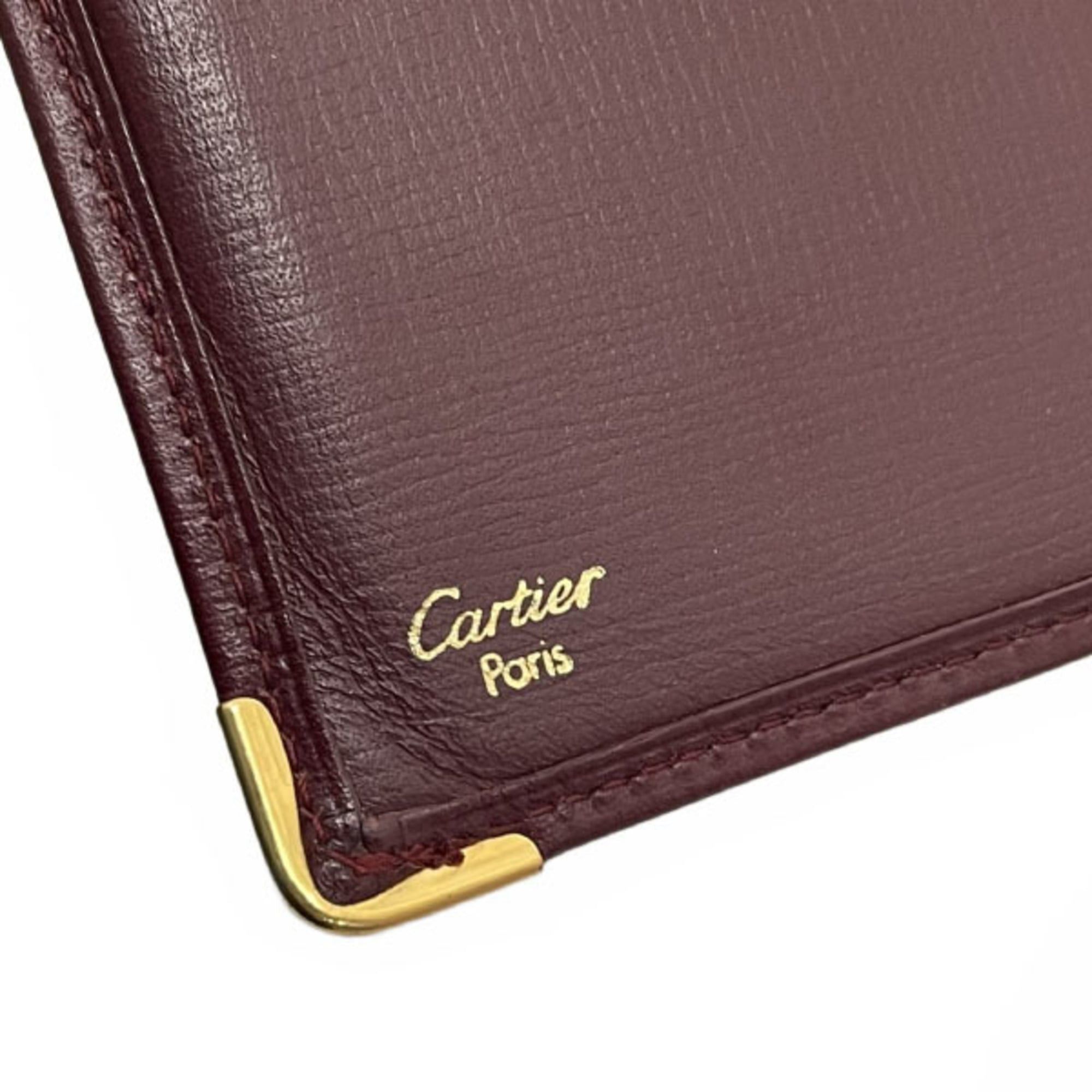 Cartier Cartier Must Bifold Wallet, Leather, Bordeaux, 2C, KK-16850 Size ONE SIZE - 7 Thumbnail