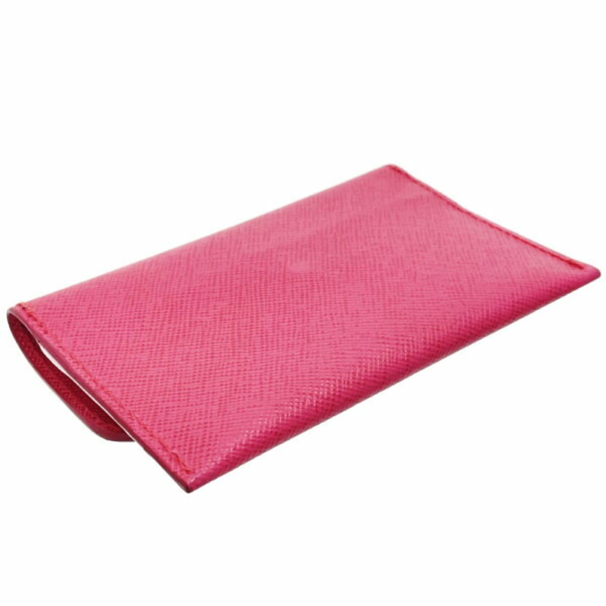 Prada Prada Card Case, Business Holder, Saffiano Leather with Peony Pink Design, PRADA IC Card, ID Pass NN-16611 Size ONE SIZE - 3 Thumbnail