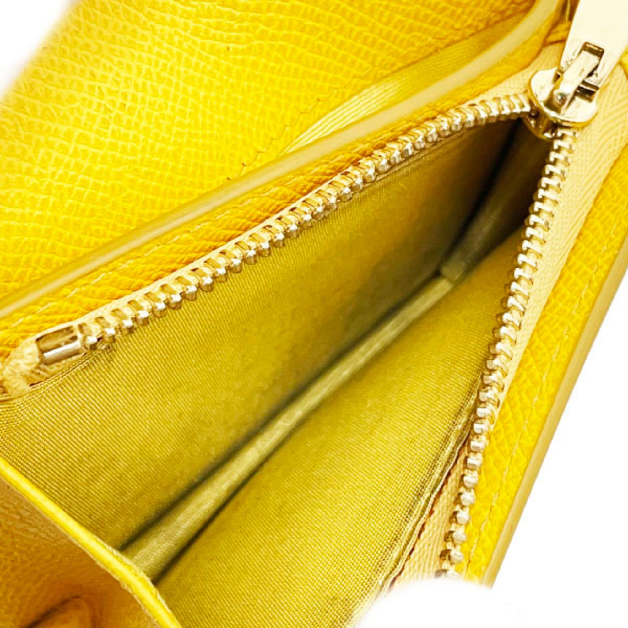 Salvatore Ferragamo Salvatore Ferragamo Vara Bifold Wallet in Yellow Leather, Size 22 (D515) and VARA Compact with Ribbon (MAN-12035). Size ONE SIZE - 8 Thumbnail